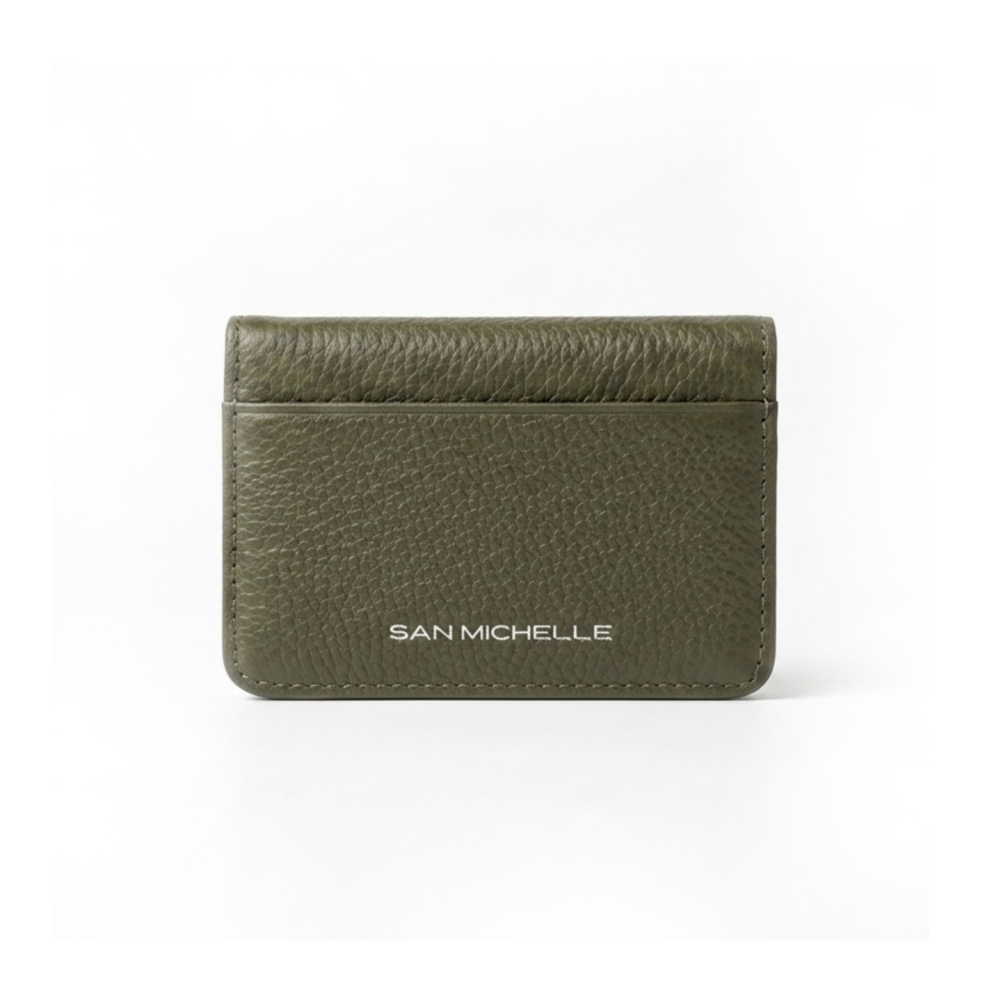 Alvie Leather Card Holder - Olive Green