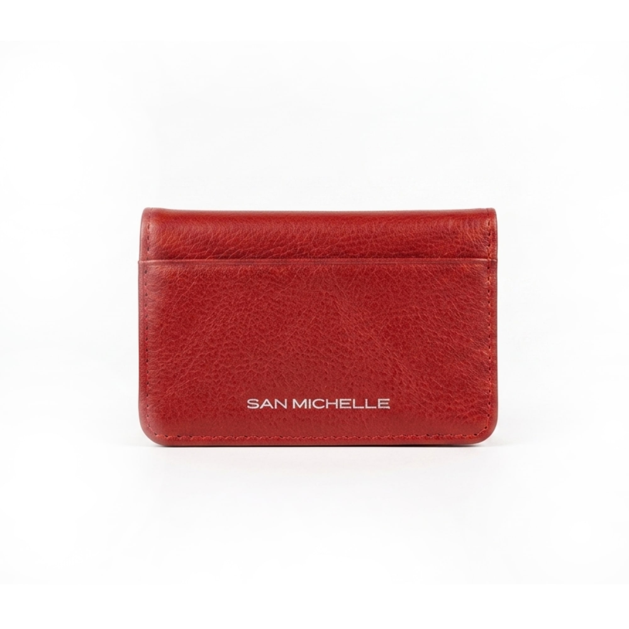 Alvie Leather Card Holder - Red
