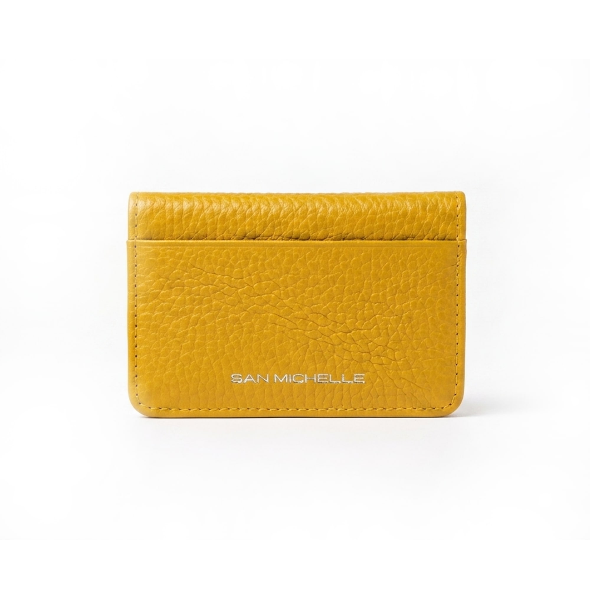 Alvie Leather Card Holder - Yellow
