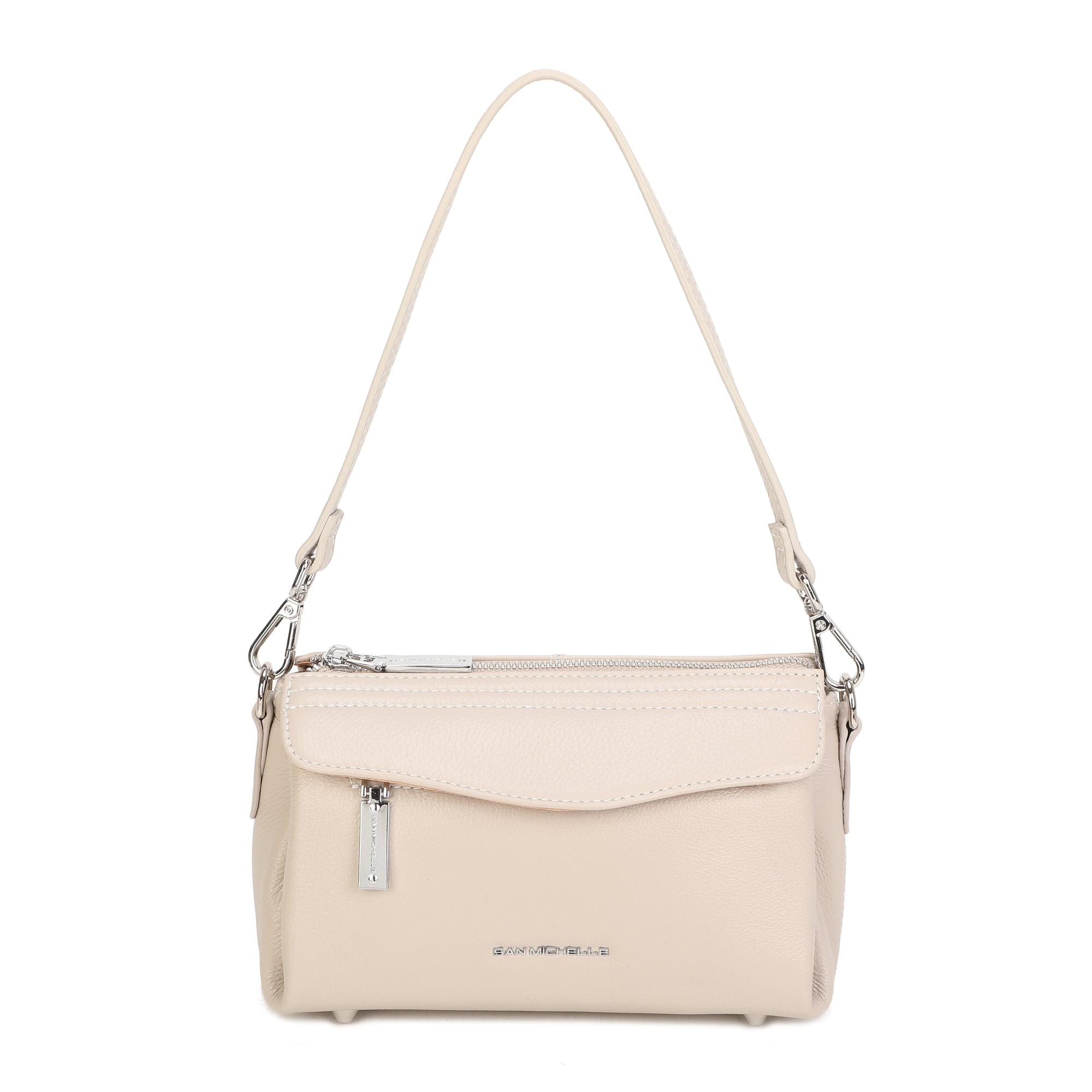 Anna Leather Crossbody Bag - Oat