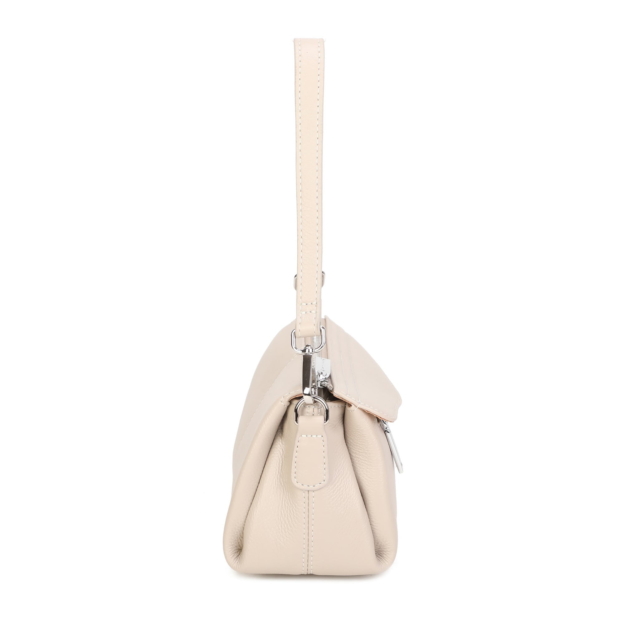 Anna Leather Crossbody Bag - Oat view 3