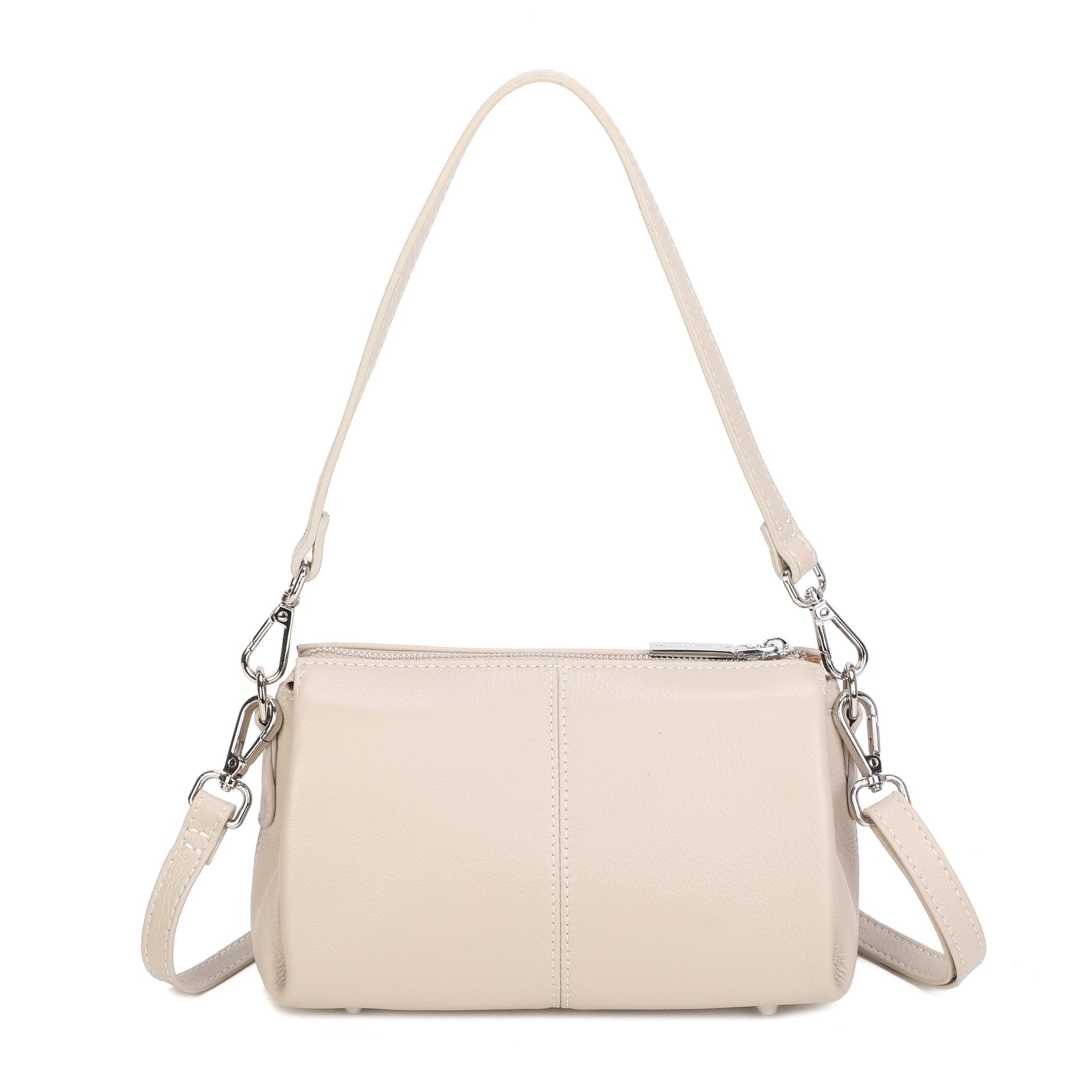 Anna Leather Crossbody Bag - Oat view 4