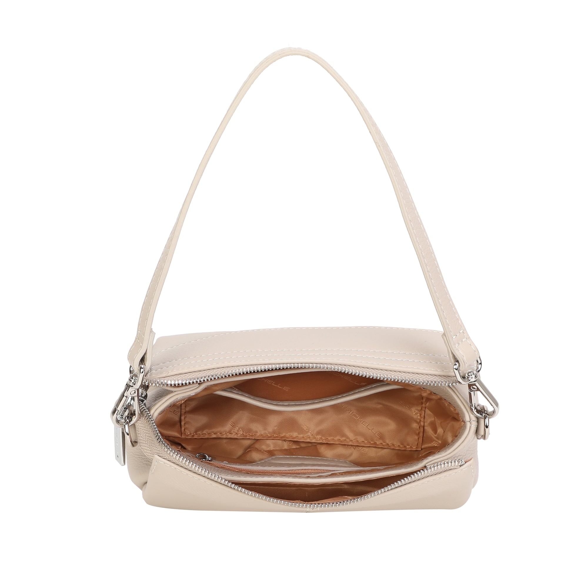 Anna Leather Crossbody Bag - Oat view 5