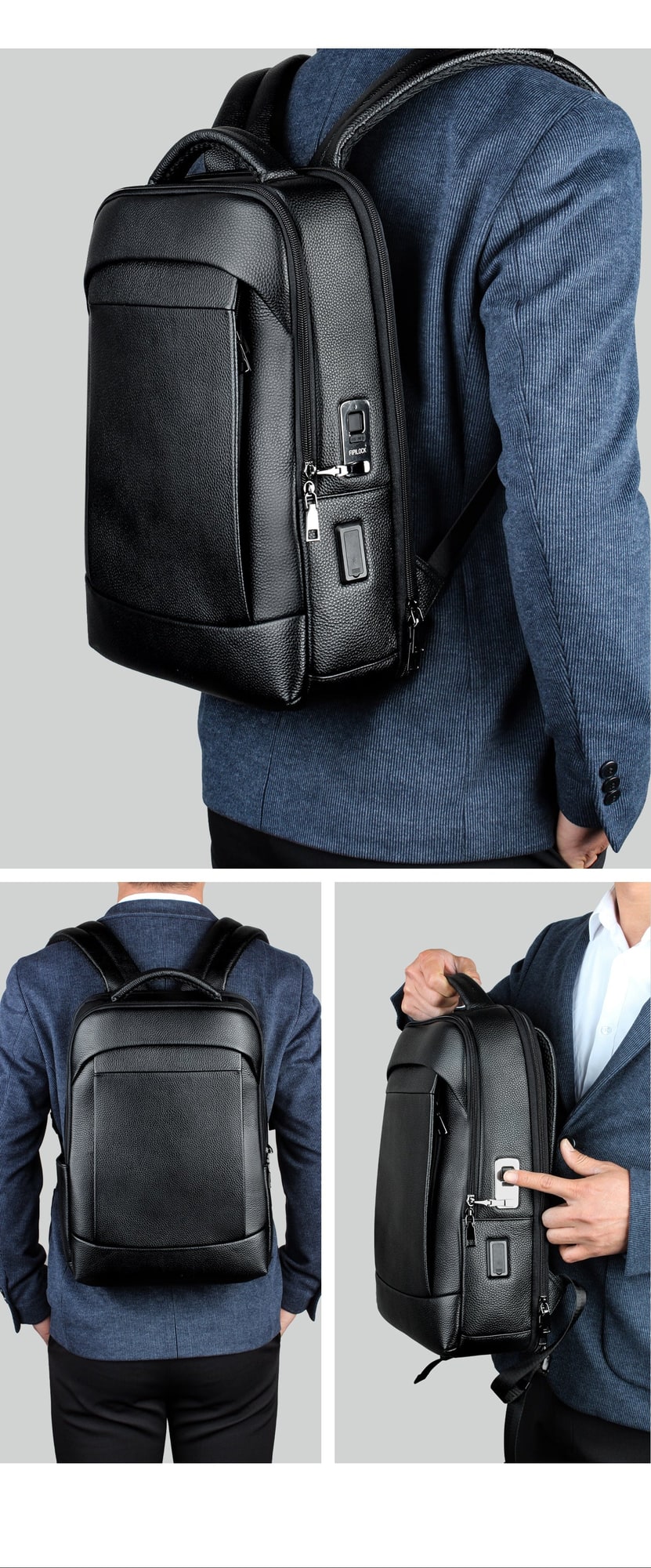 Anthony Leather Backpack view 11