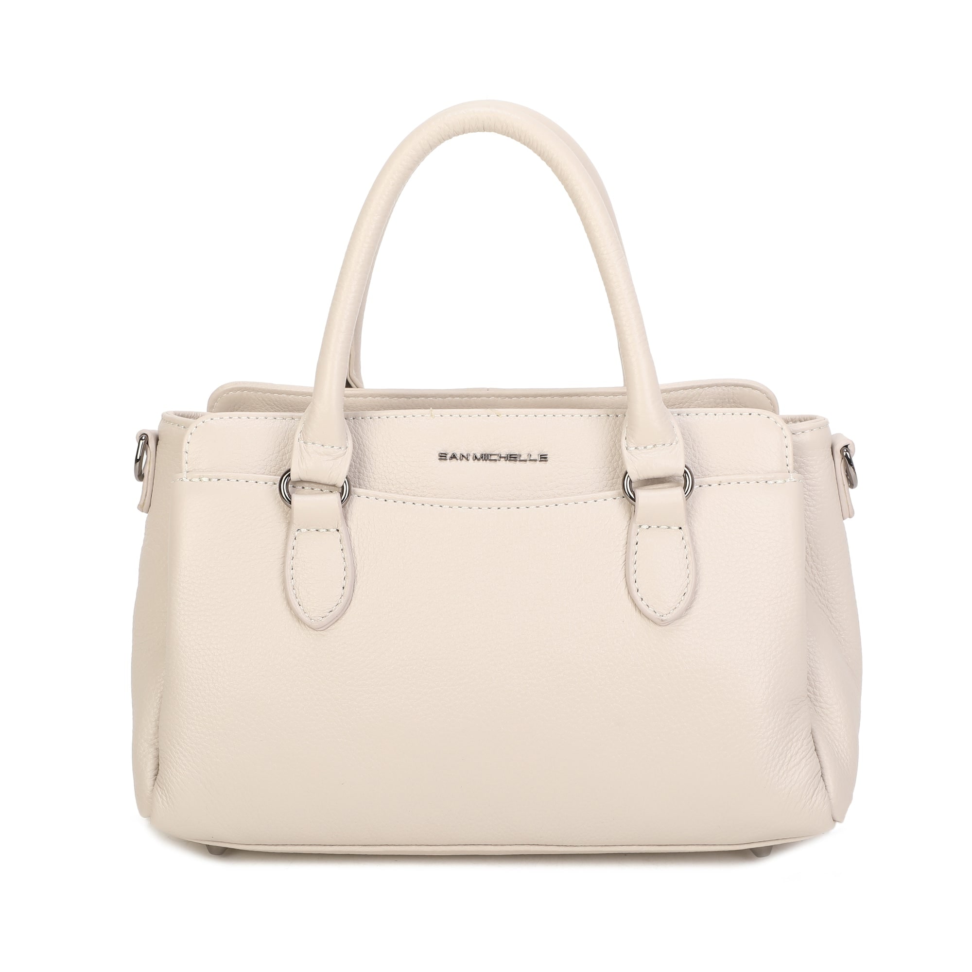 Bella Leather Day Bag - Beige
