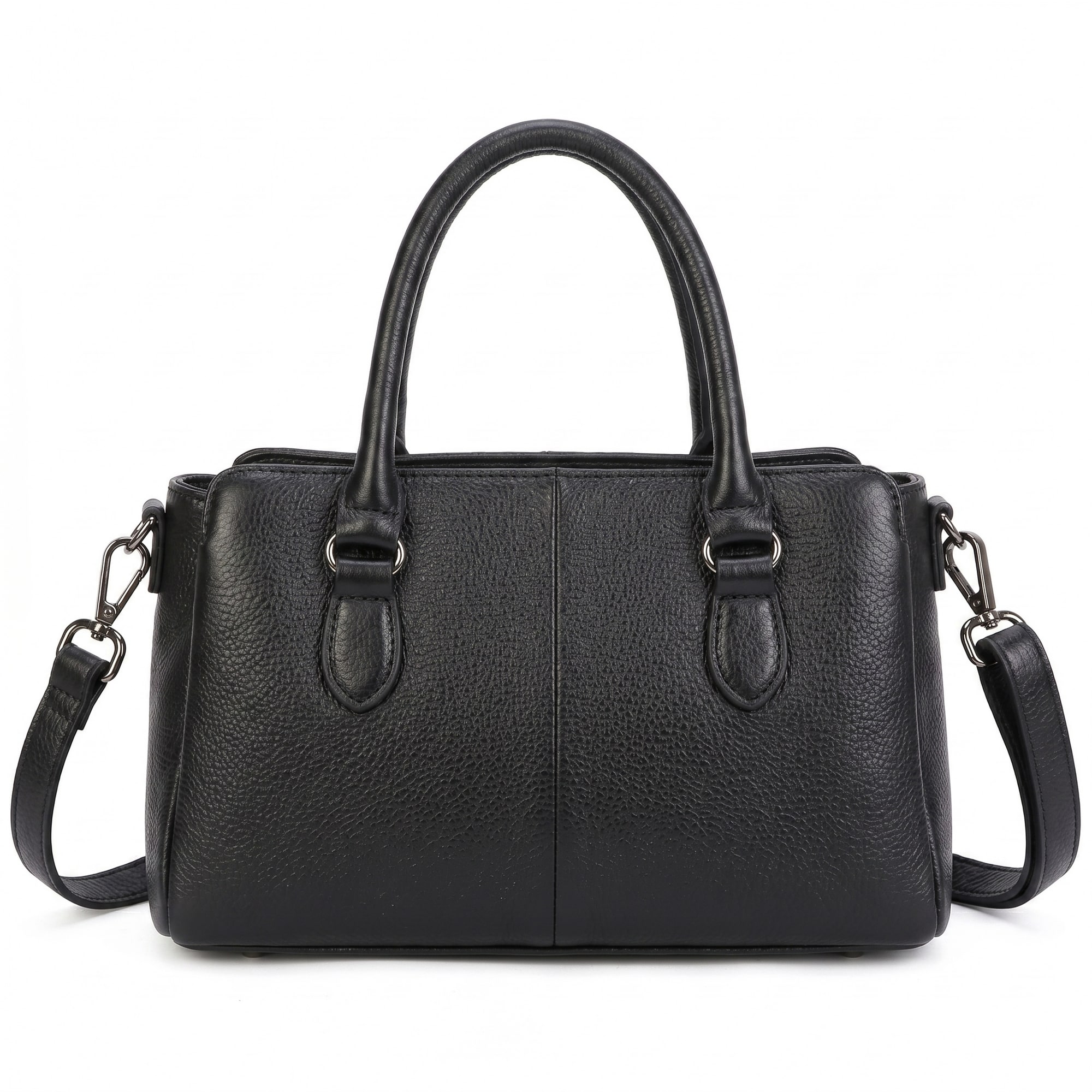 Bella Leather Day Bag - Black view 3