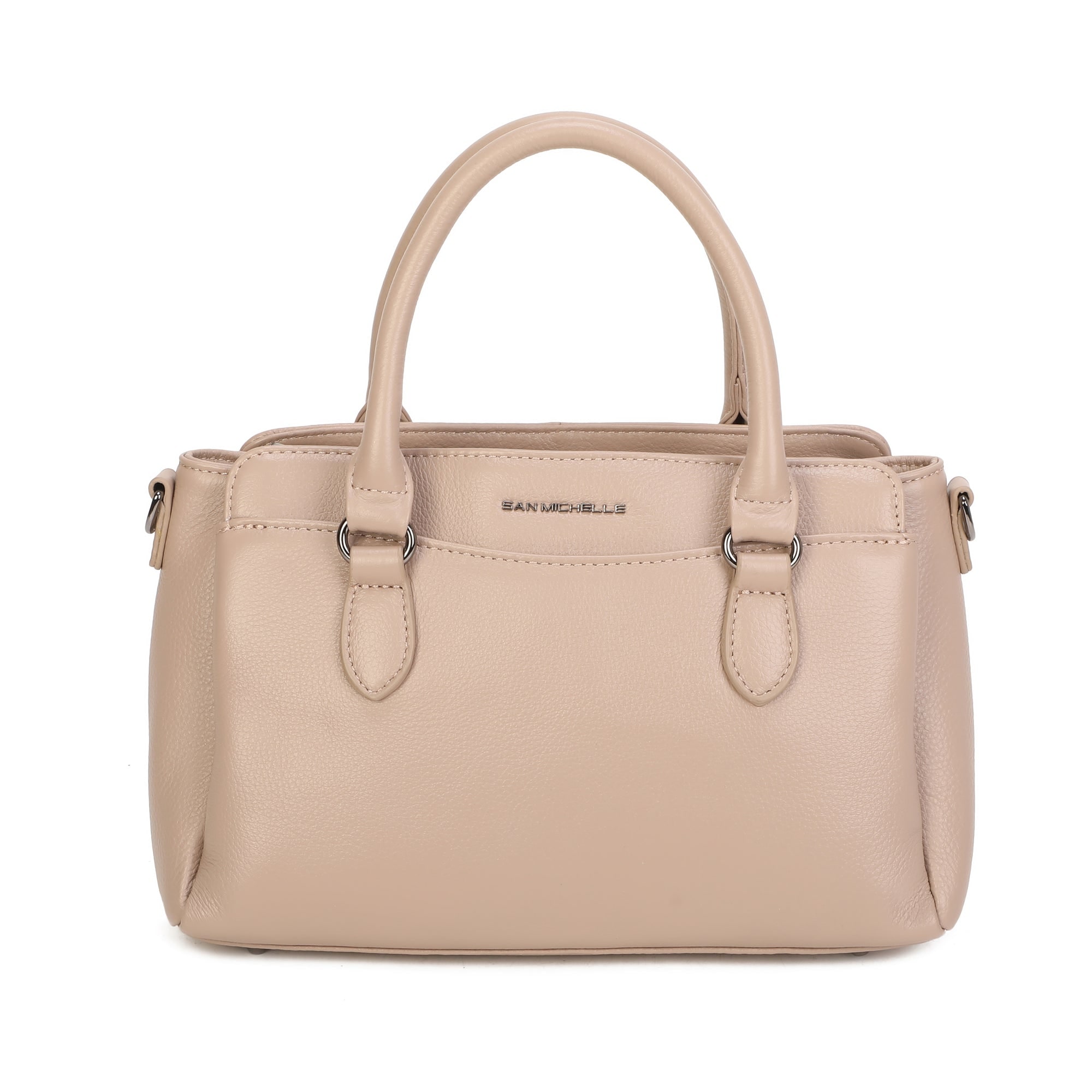 Bella Leather Day Bag - Taupe