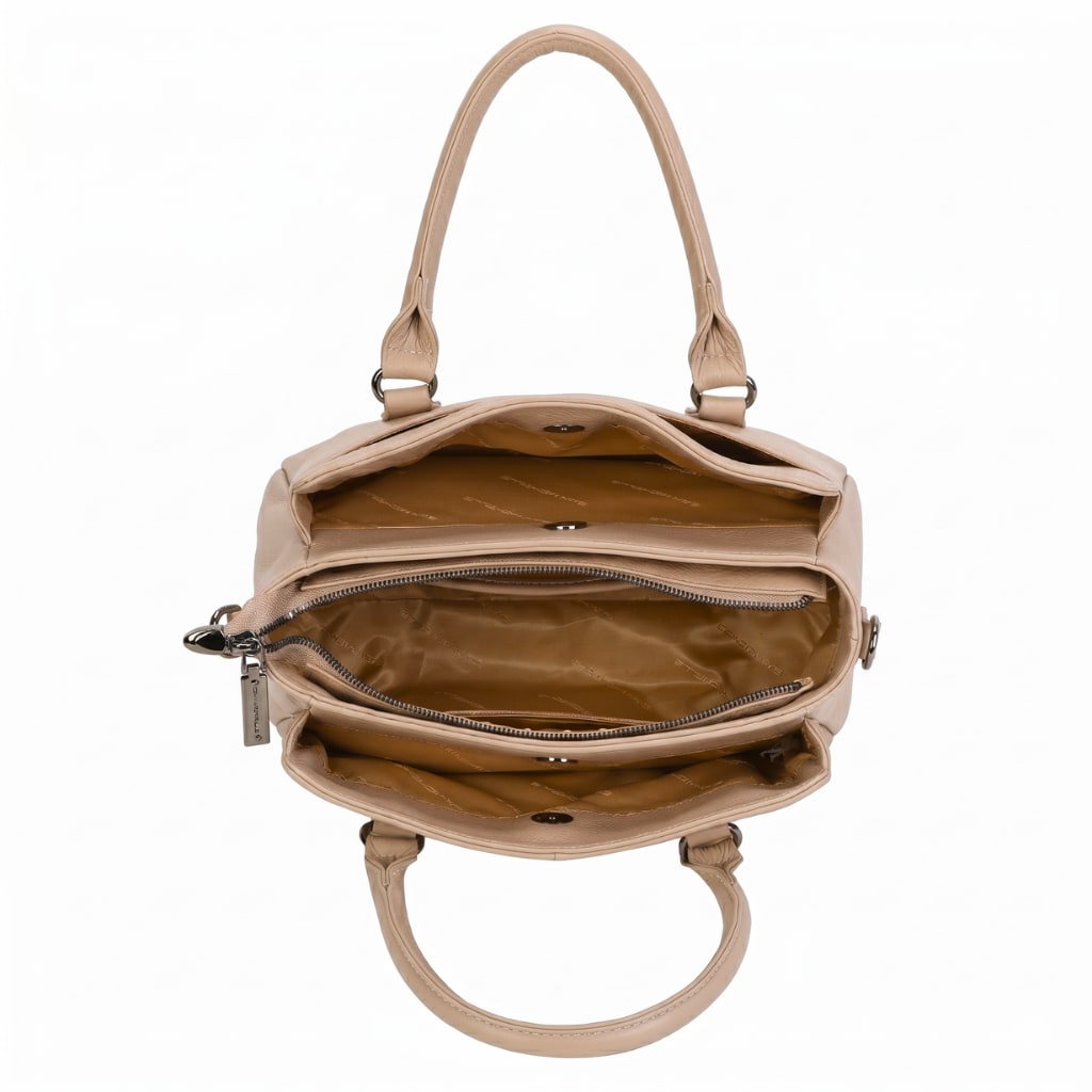 Bella Leather Day Bag - Taupe view 3