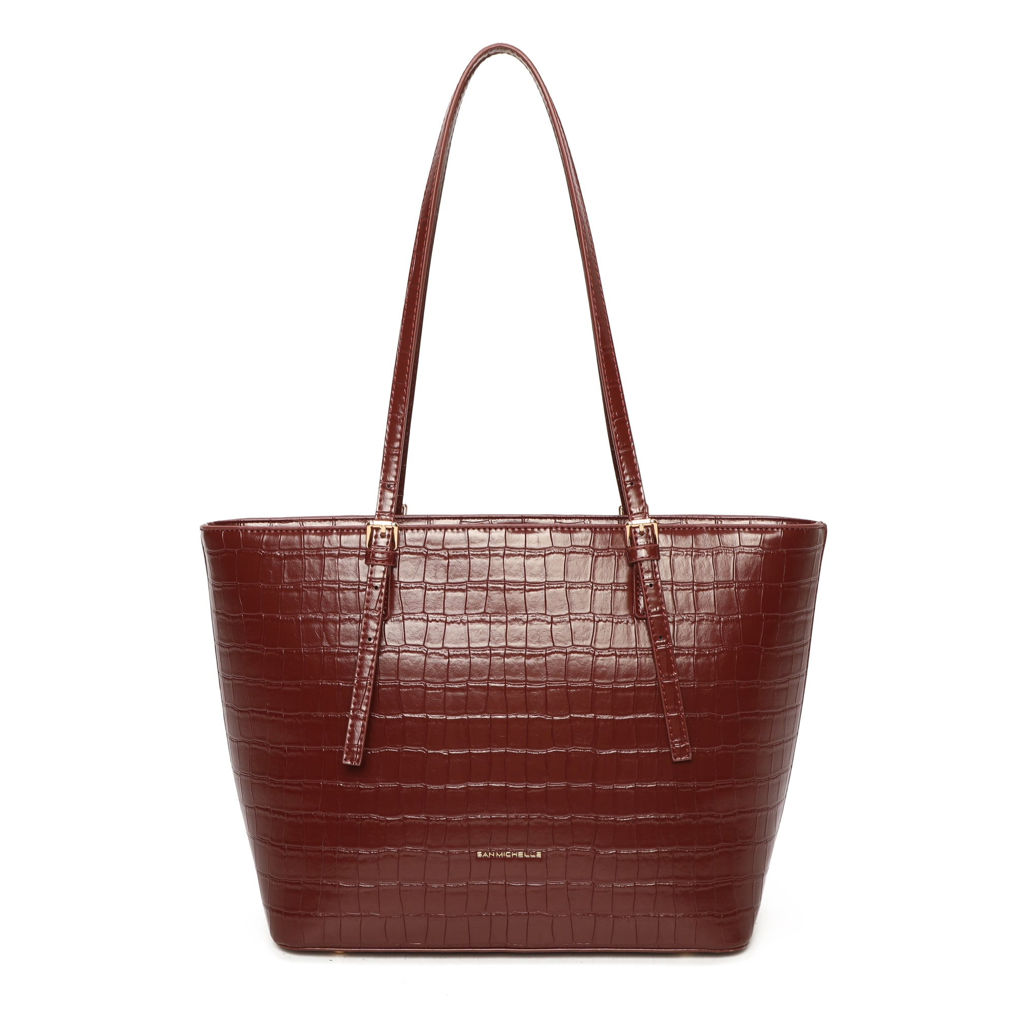 Blair Tote Bag - Cognac Red