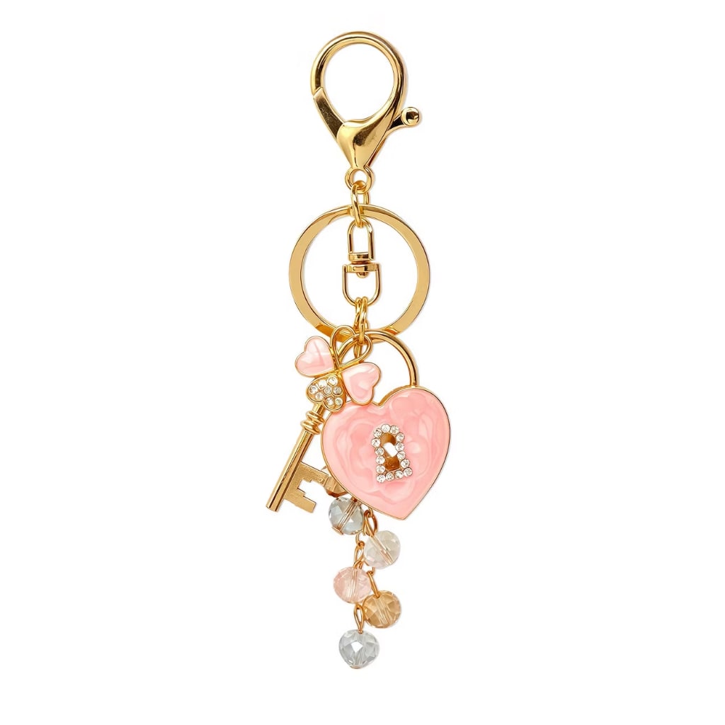 Blush Heart Keyring - Pink