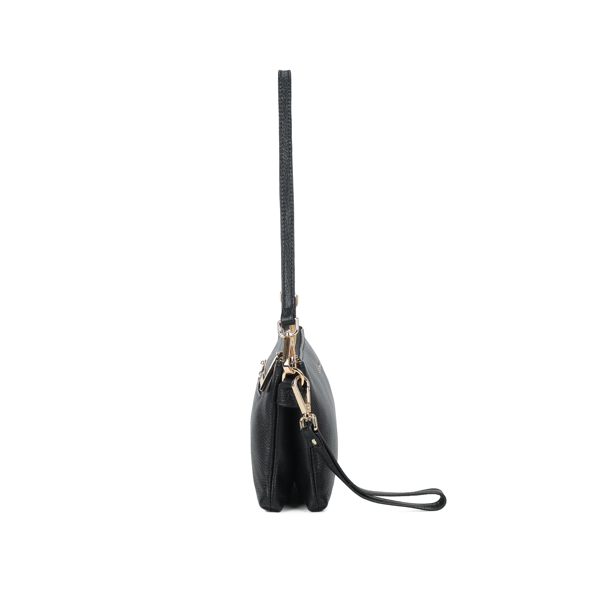 Brook Leather Crossbody Bag - Black view 3