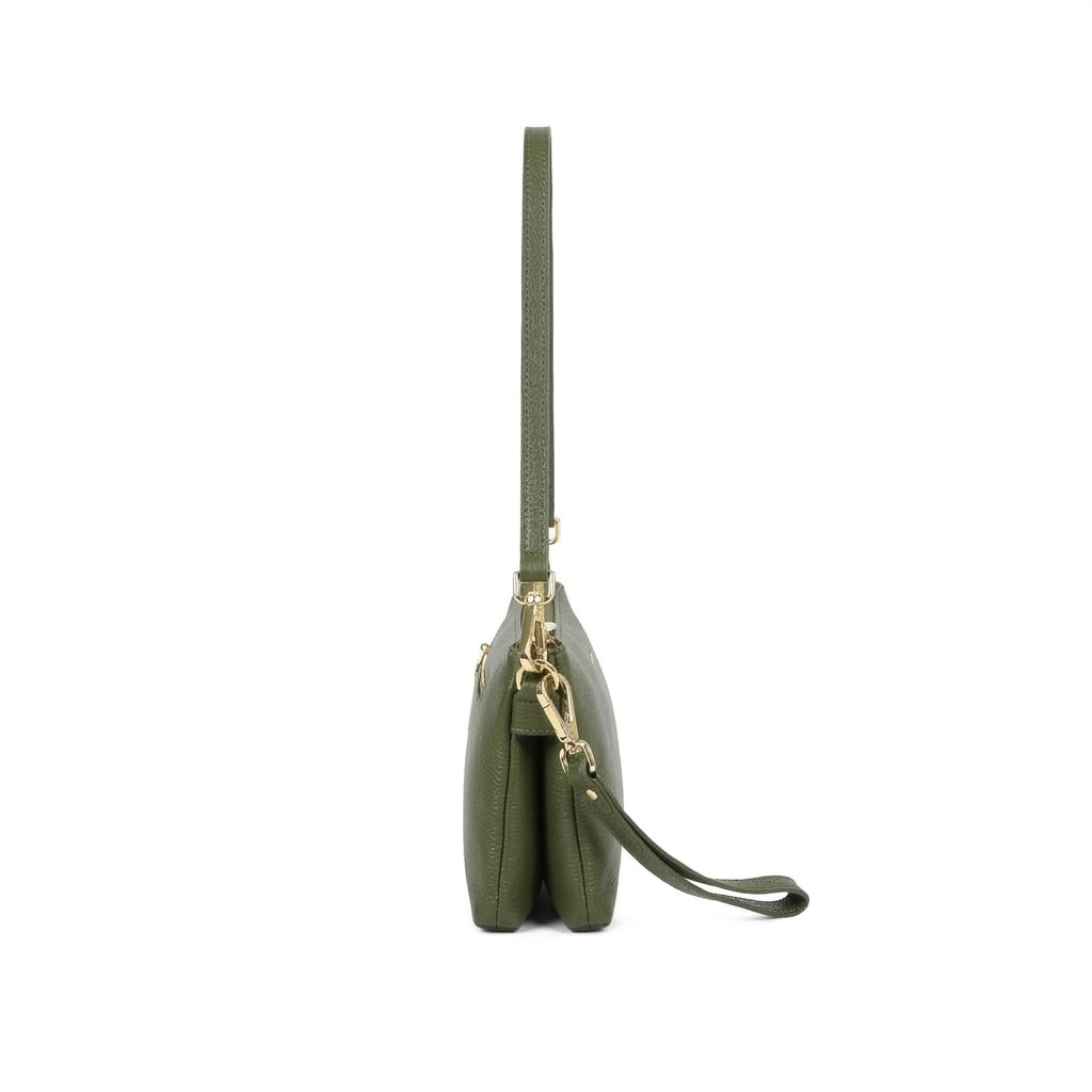 Brook Leather Crossbody Bag - Green view 3