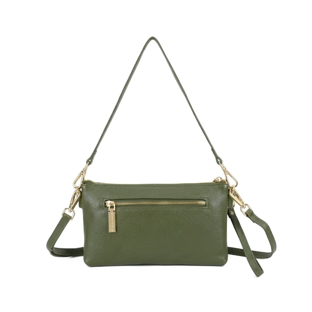 Brook Leather Crossbody Bag - Green view 4