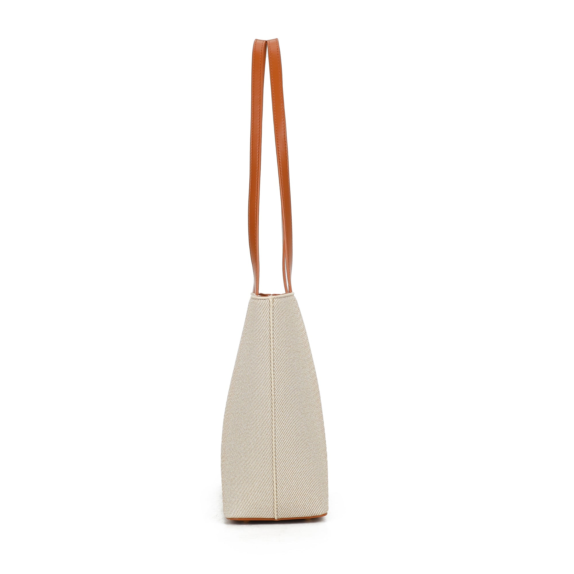 Capri Trapeze Tote Bag - Beige view 4