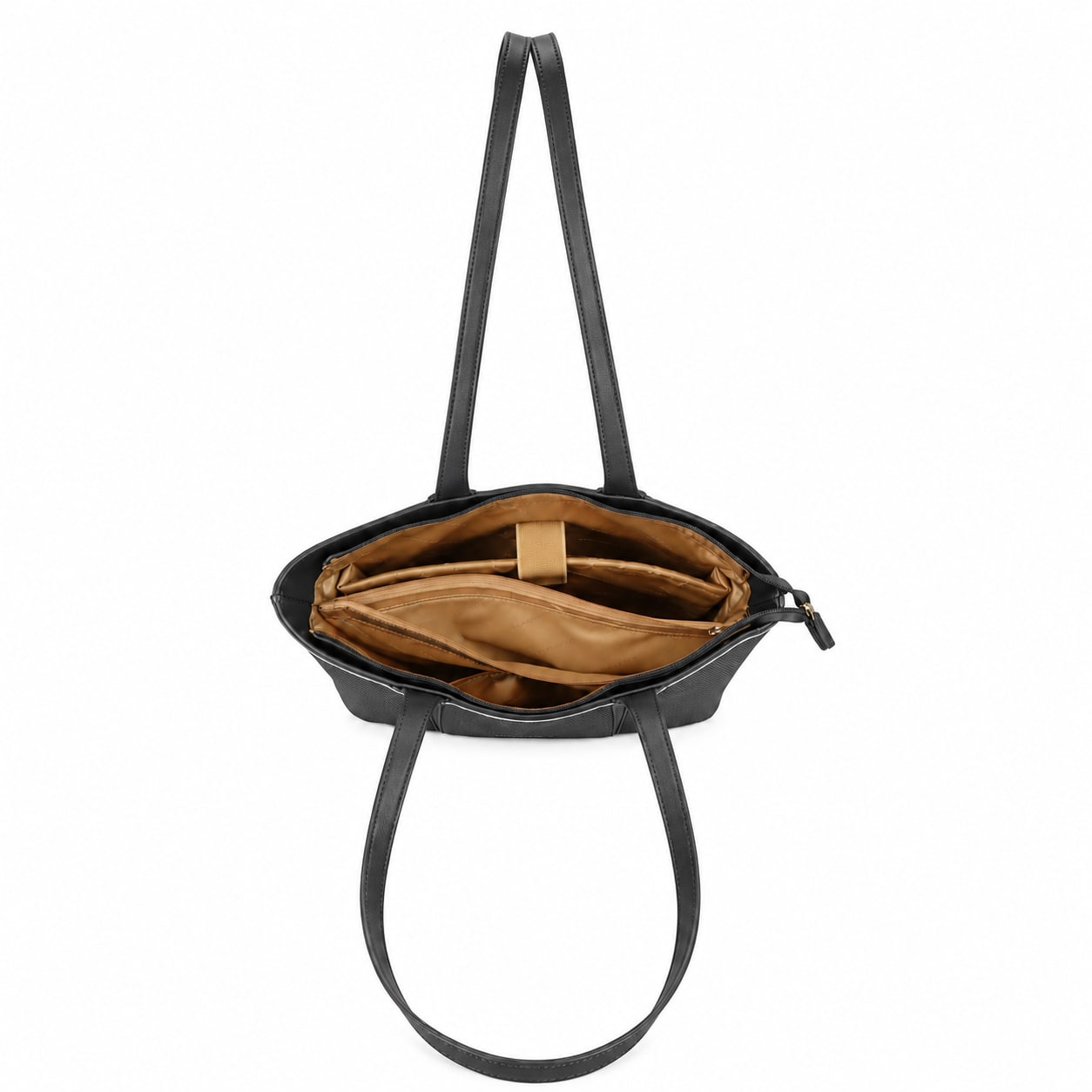 Capri Trapeze Tote Bag - Black view 4