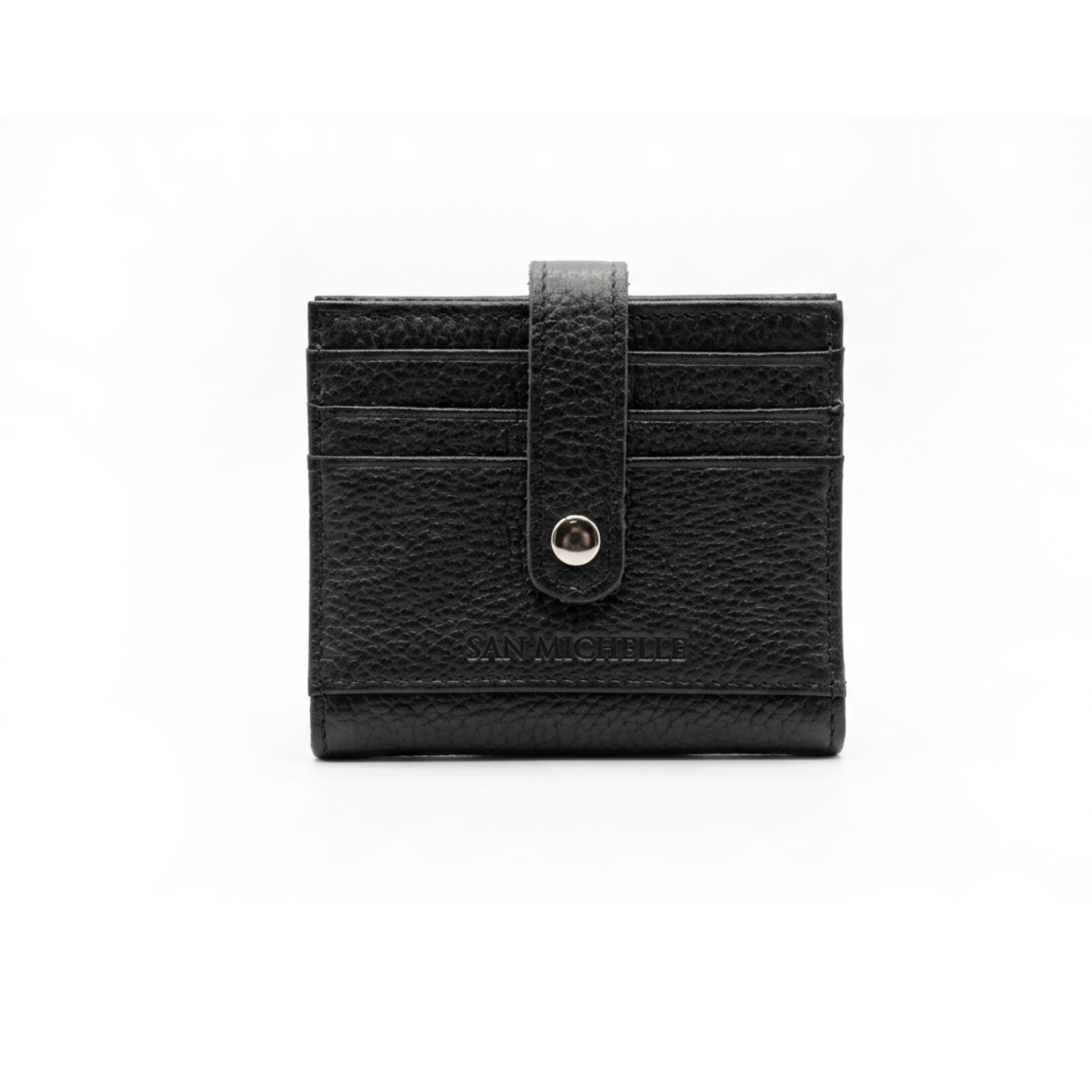 Charlie Leather Card Wallet - Black