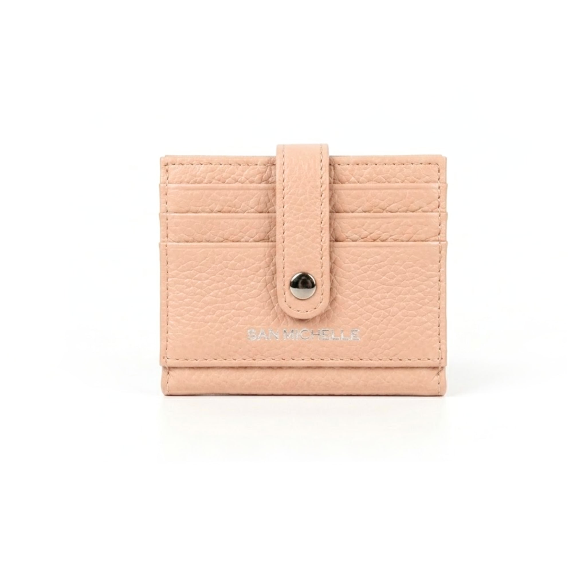 Charlie Leather Card Wallet - Pale Apricot
