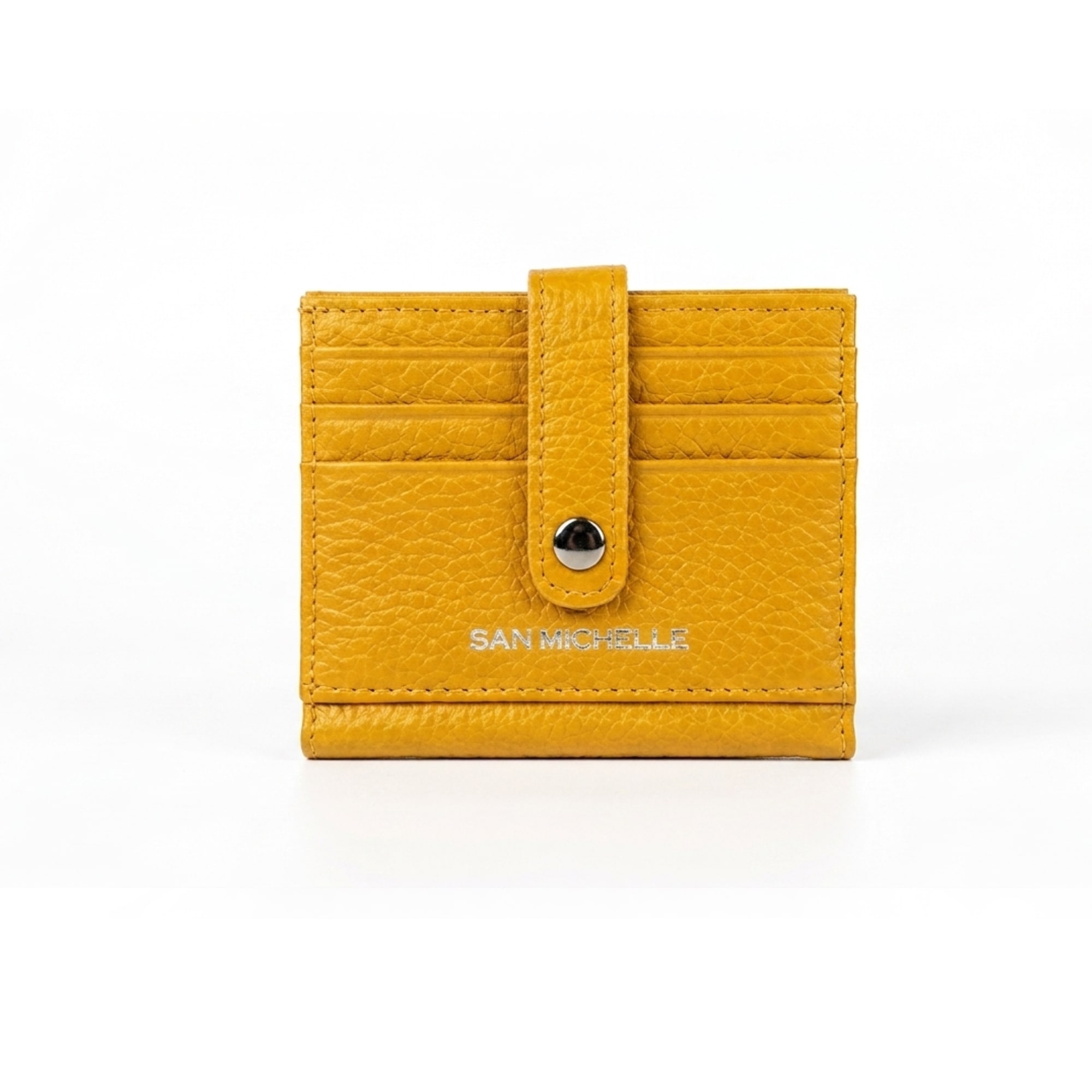 Charlie Leather Card Wallet - Yellow