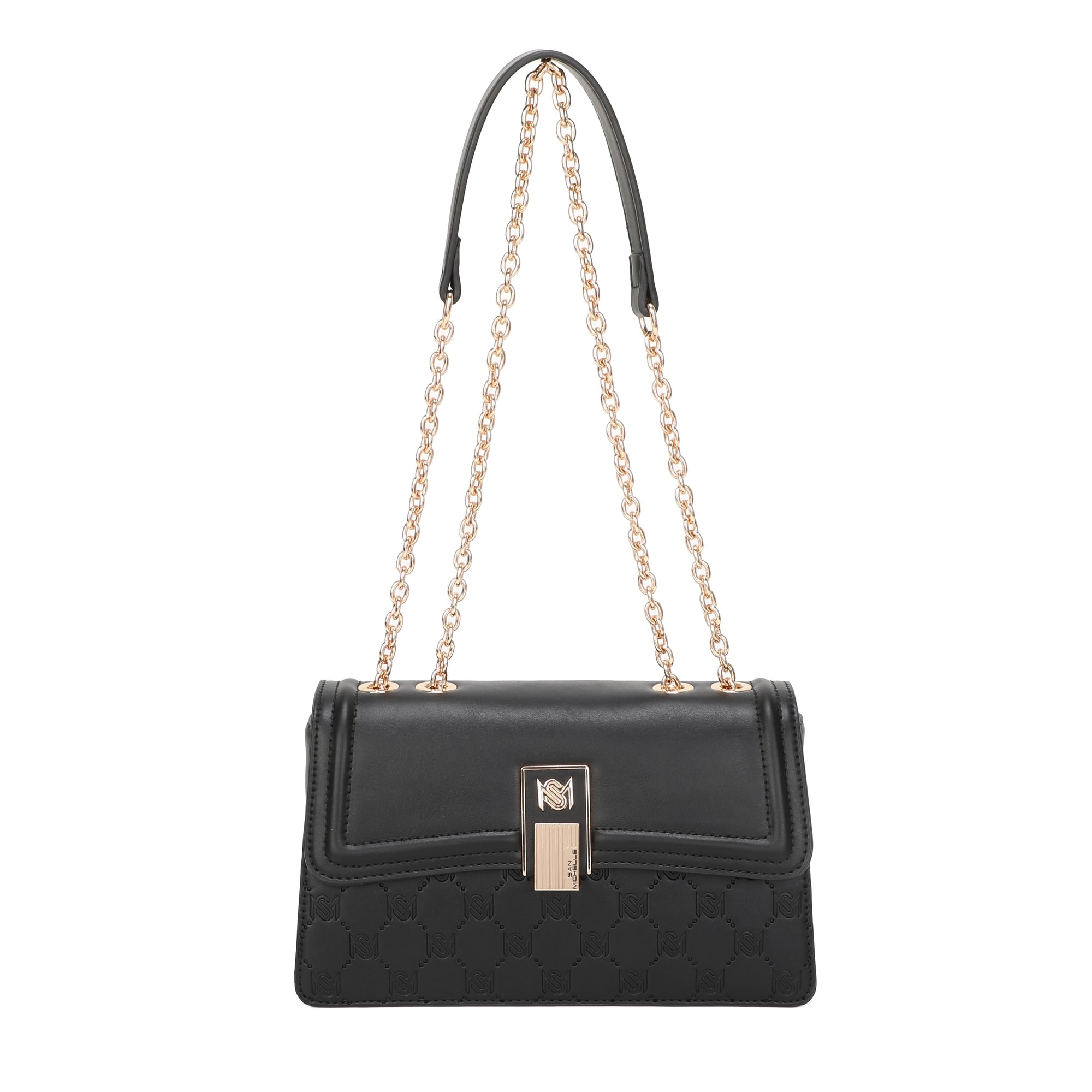 Charmaine Chained Crossbody Bag - Black