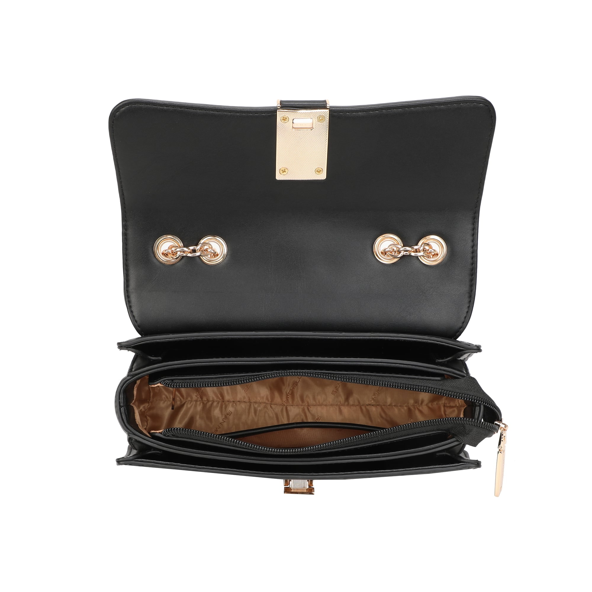 Charmaine Chained Crossbody Bag - Black view 5