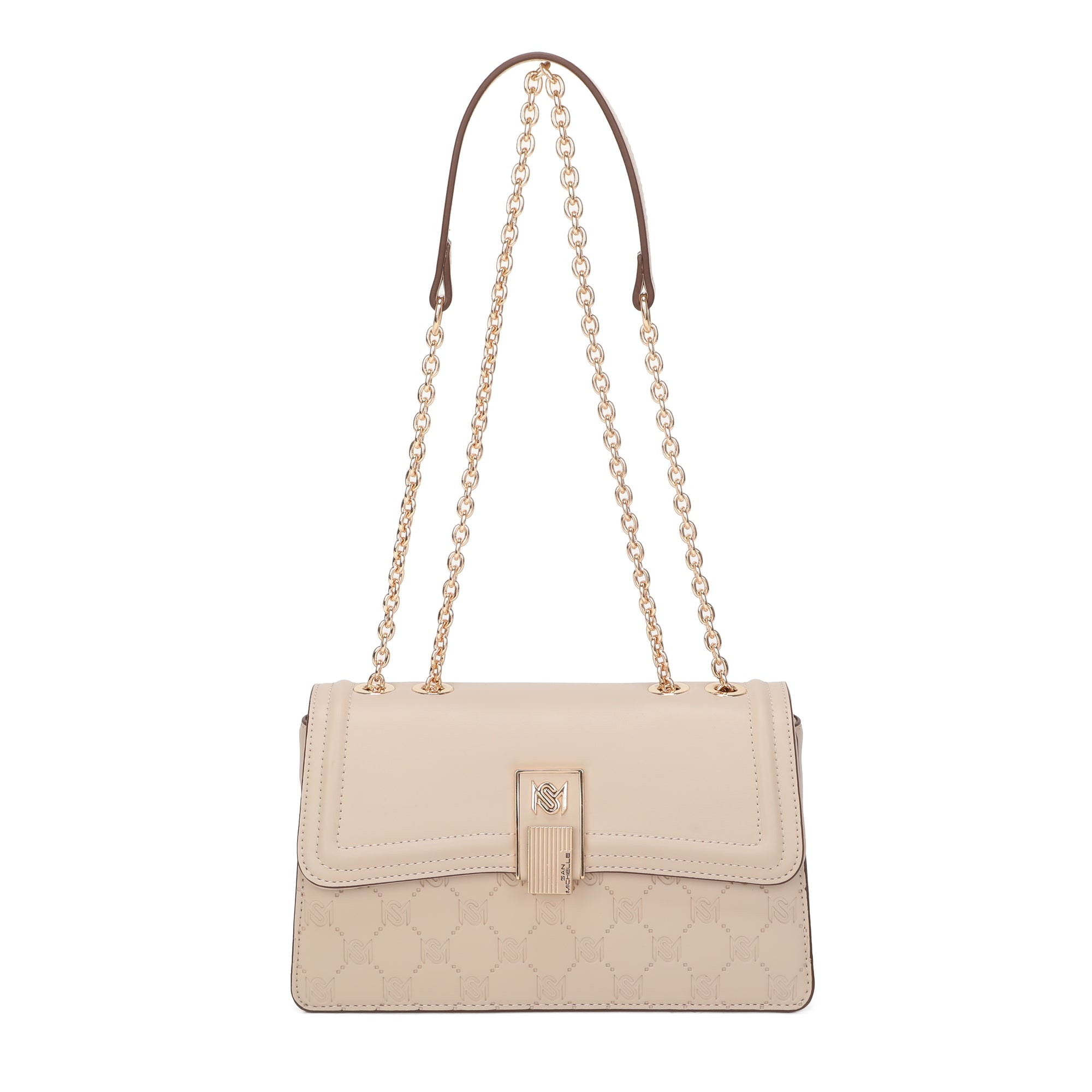 Charmaine Chained Crossbody Bag - Taupe
