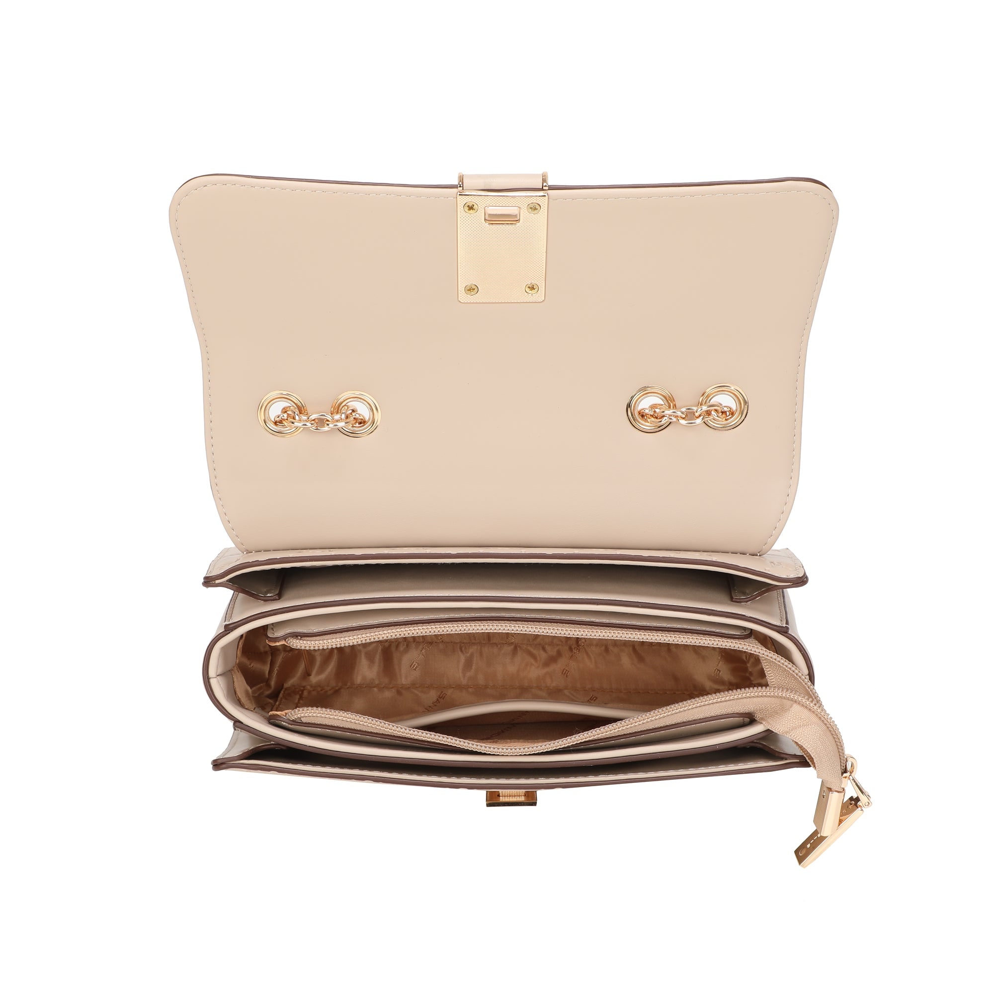 Charmaine Chained Crossbody Bag - Taupe view 5
