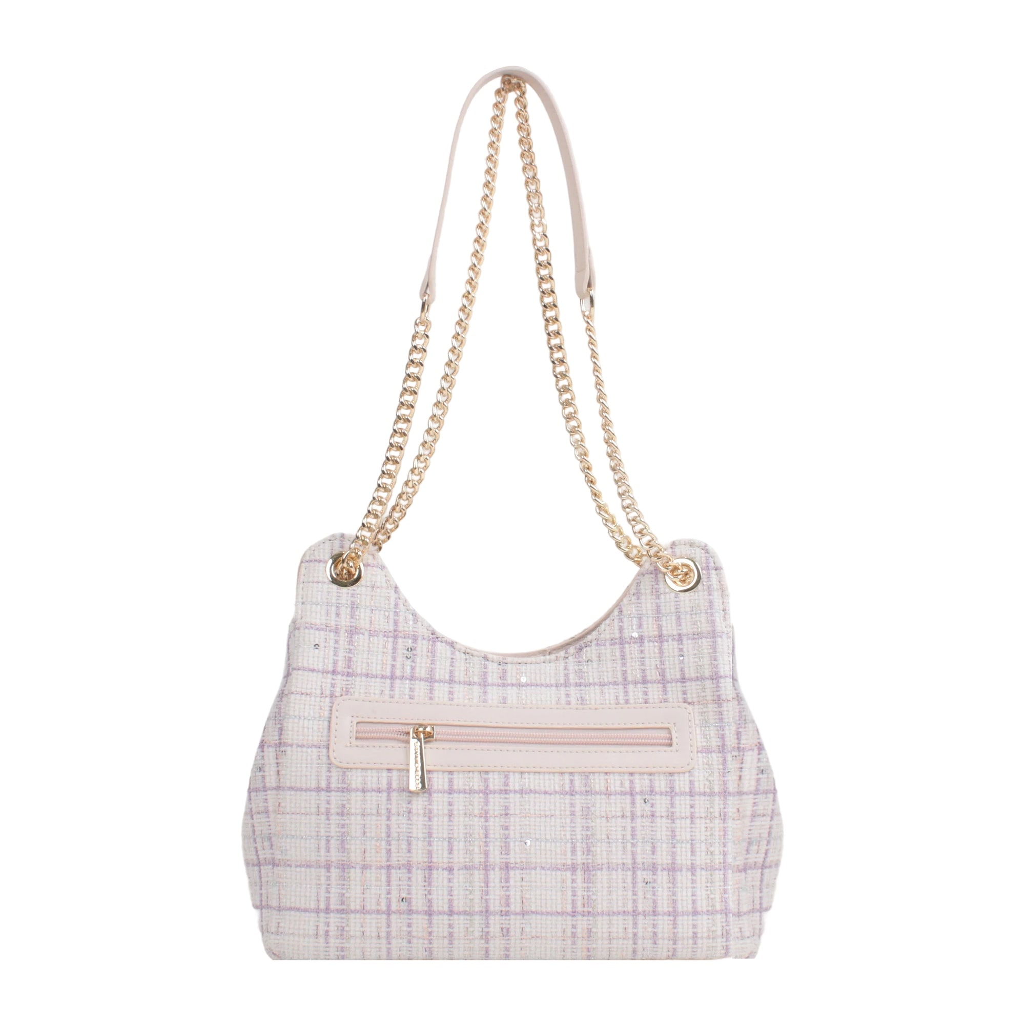 Claire Tweed Shoulder Bag - Pink view 3