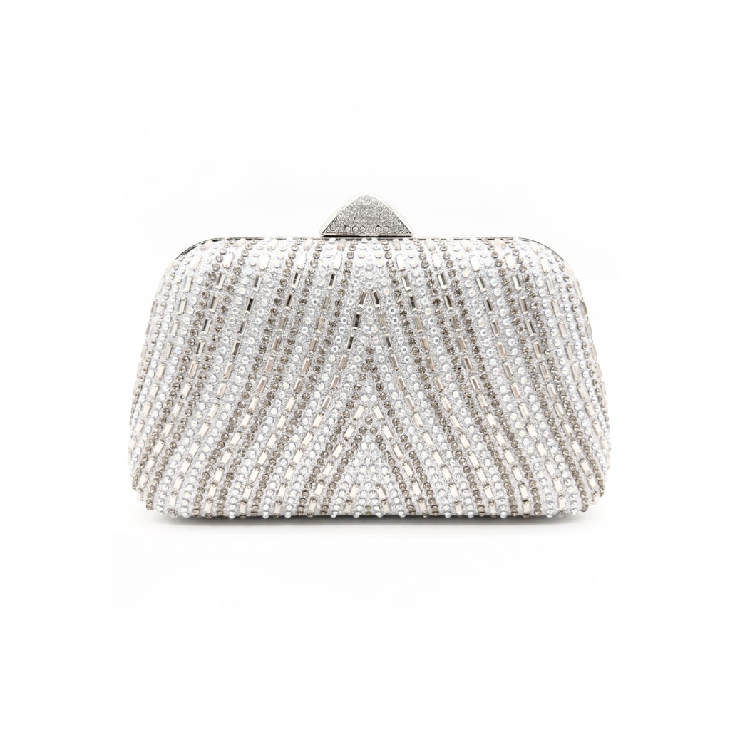 Clara Clutch Bag - Silver