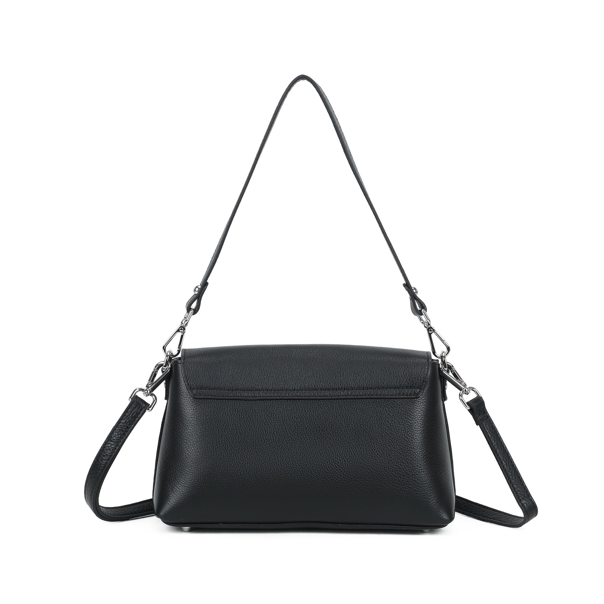 Clara Leather Crossbody Bag - Black view 3