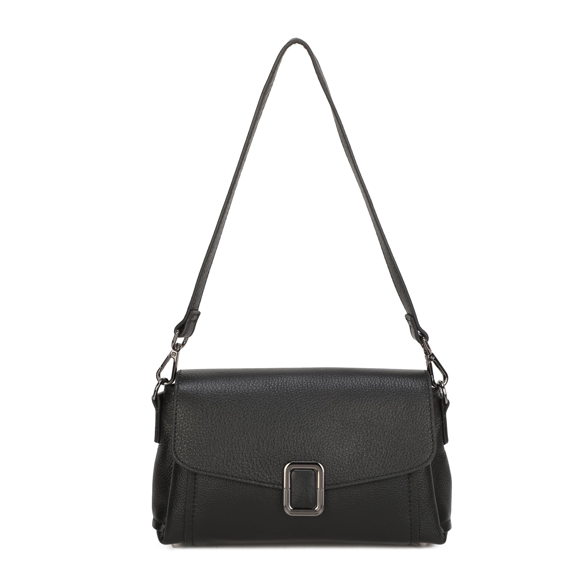 Coco Leather Crossbody Bag - Black