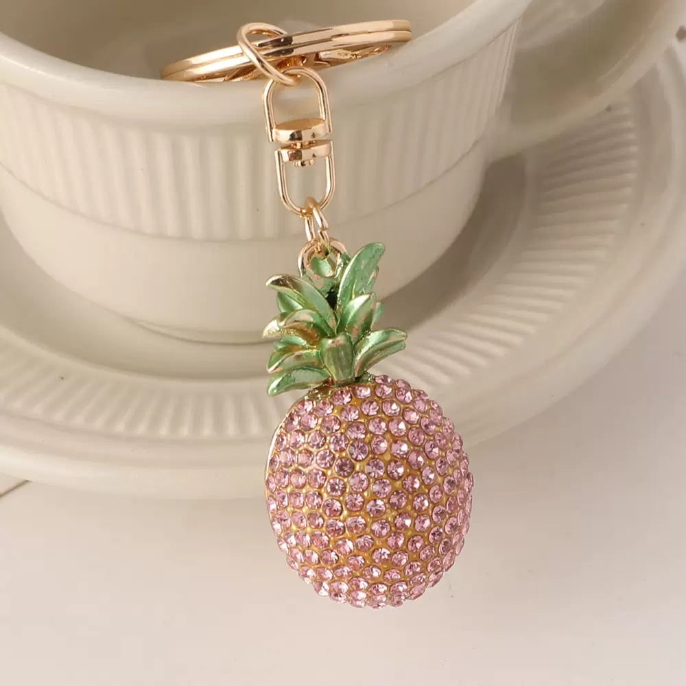 Crystal Pineapple Bag Charm