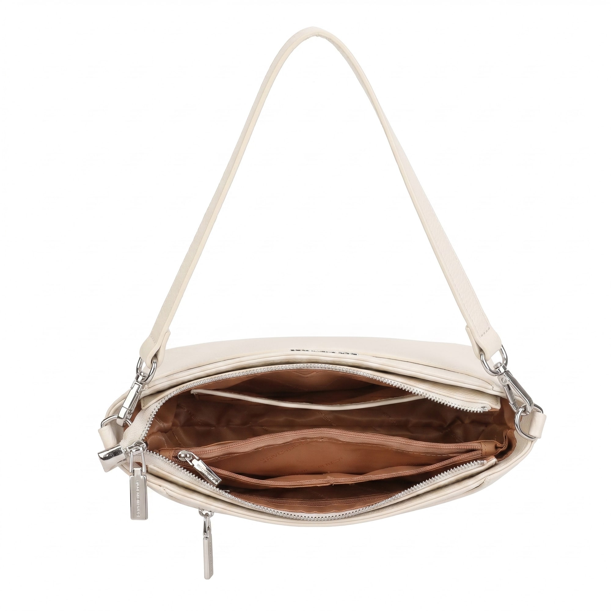 Cynthia Leather Crossbody Bag - Beige view 4