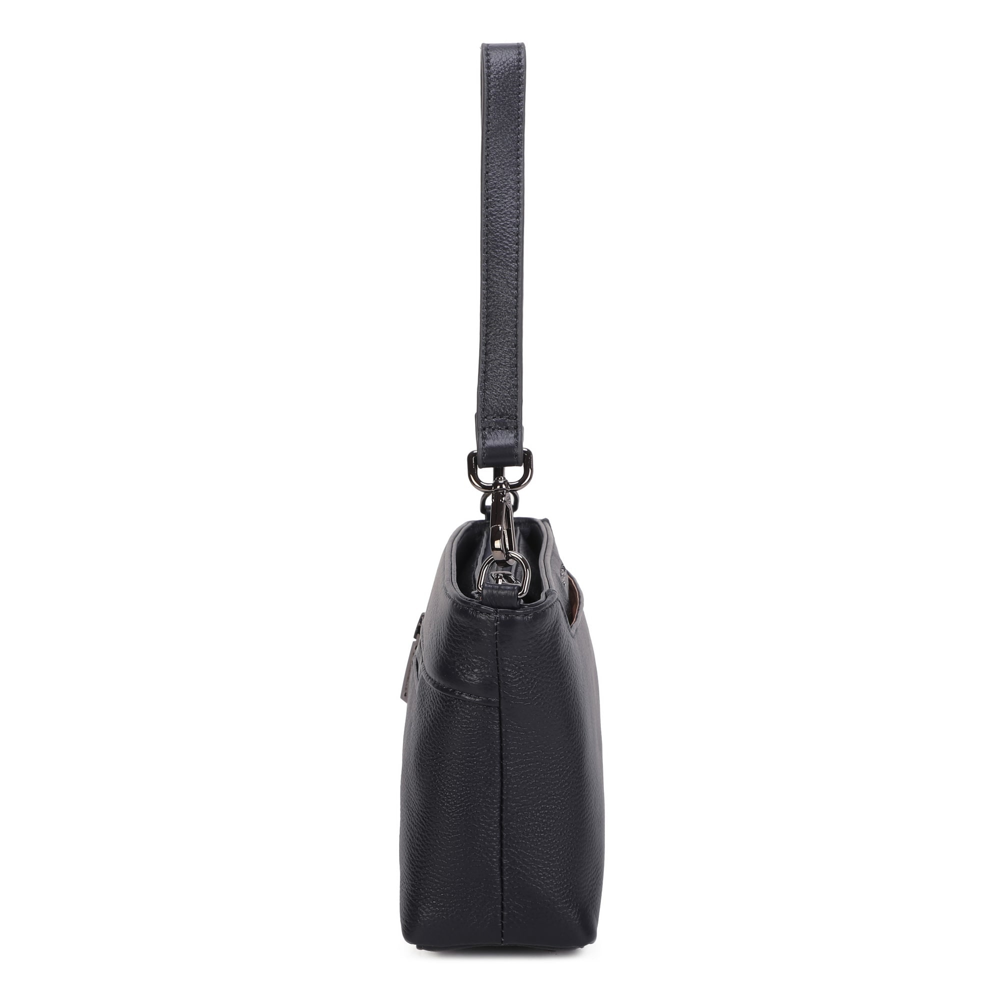 Cynthia Leather Crossbody Bag - Black view 3