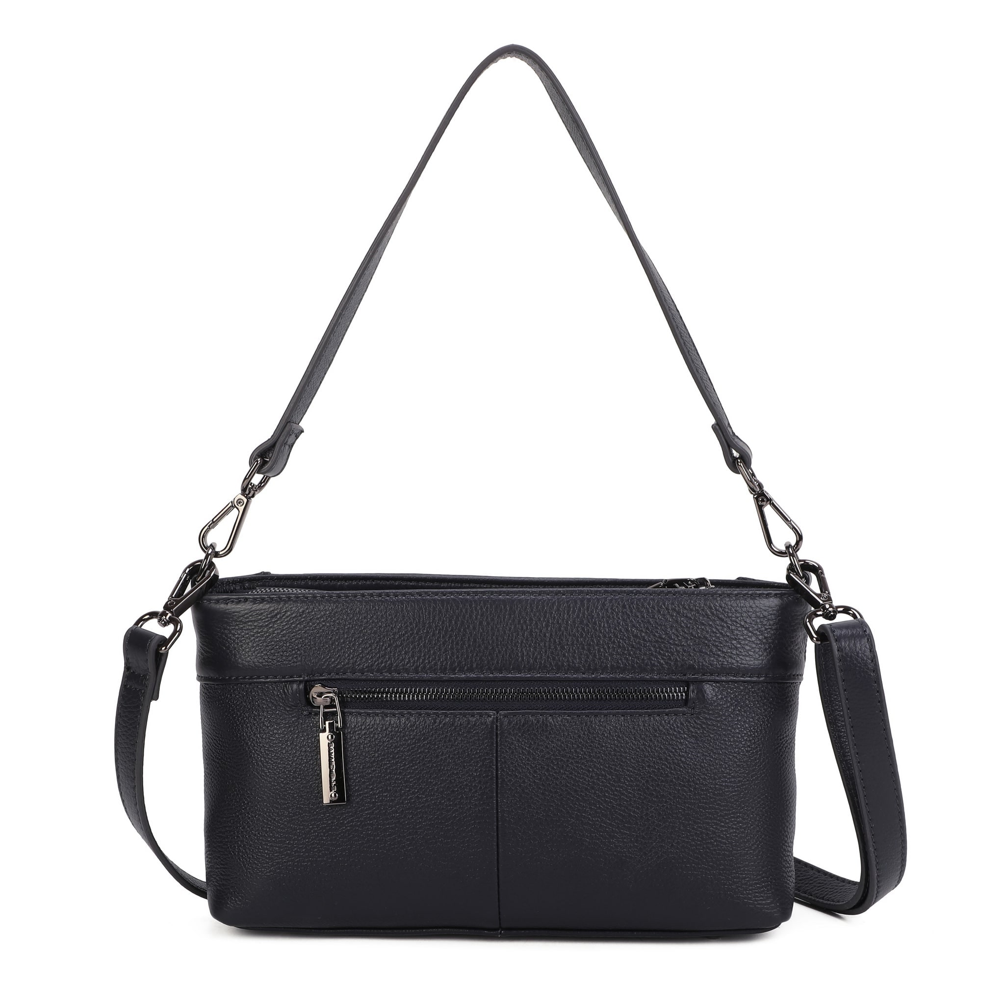 Cynthia Leather Crossbody Bag - Black view 4