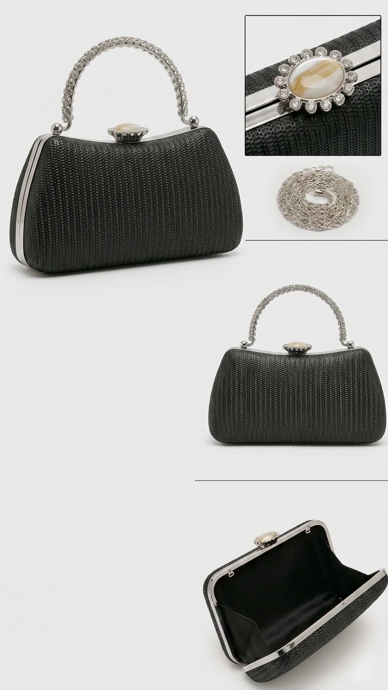 Dana Clutch Bag - Black view 3