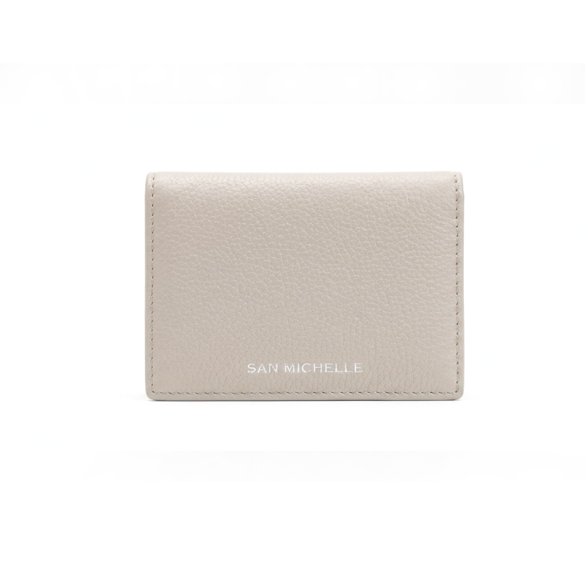 Daniel Leather Card Wallet - Grey