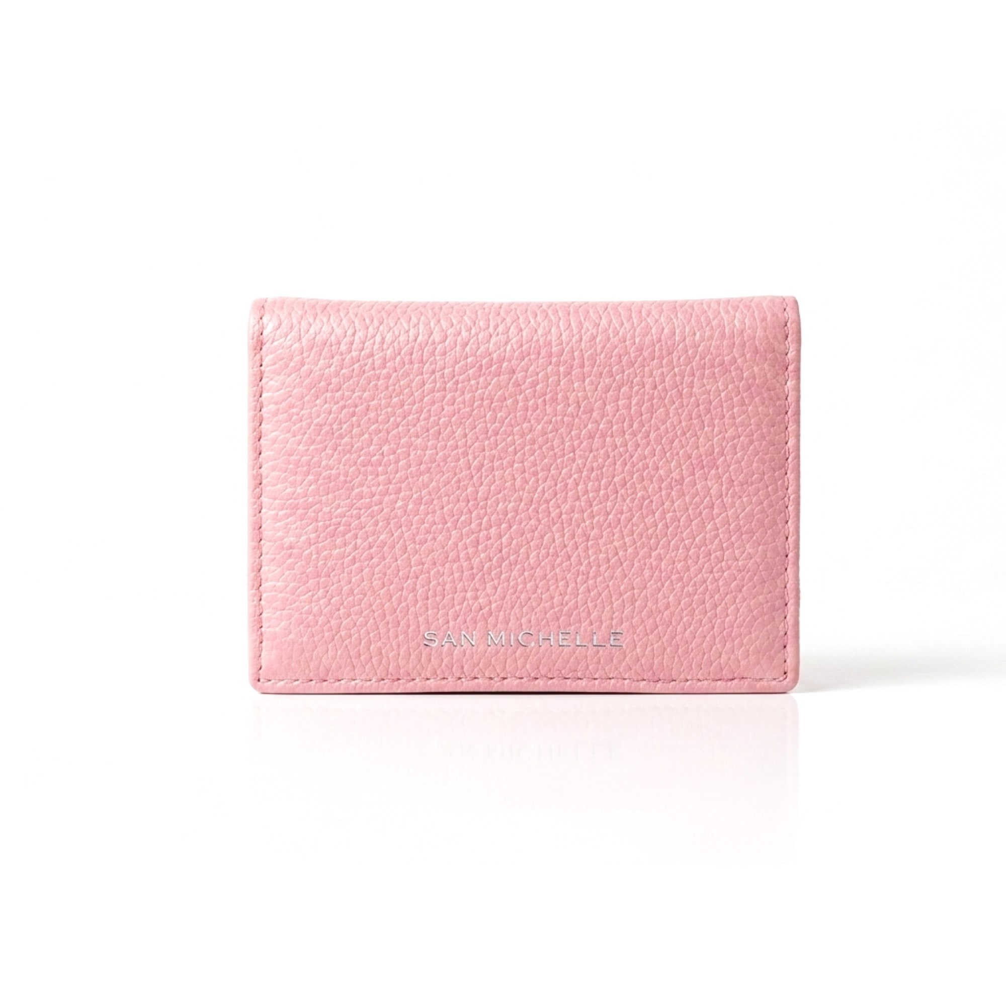 Daniel Leather Card Wallet - Light Pink