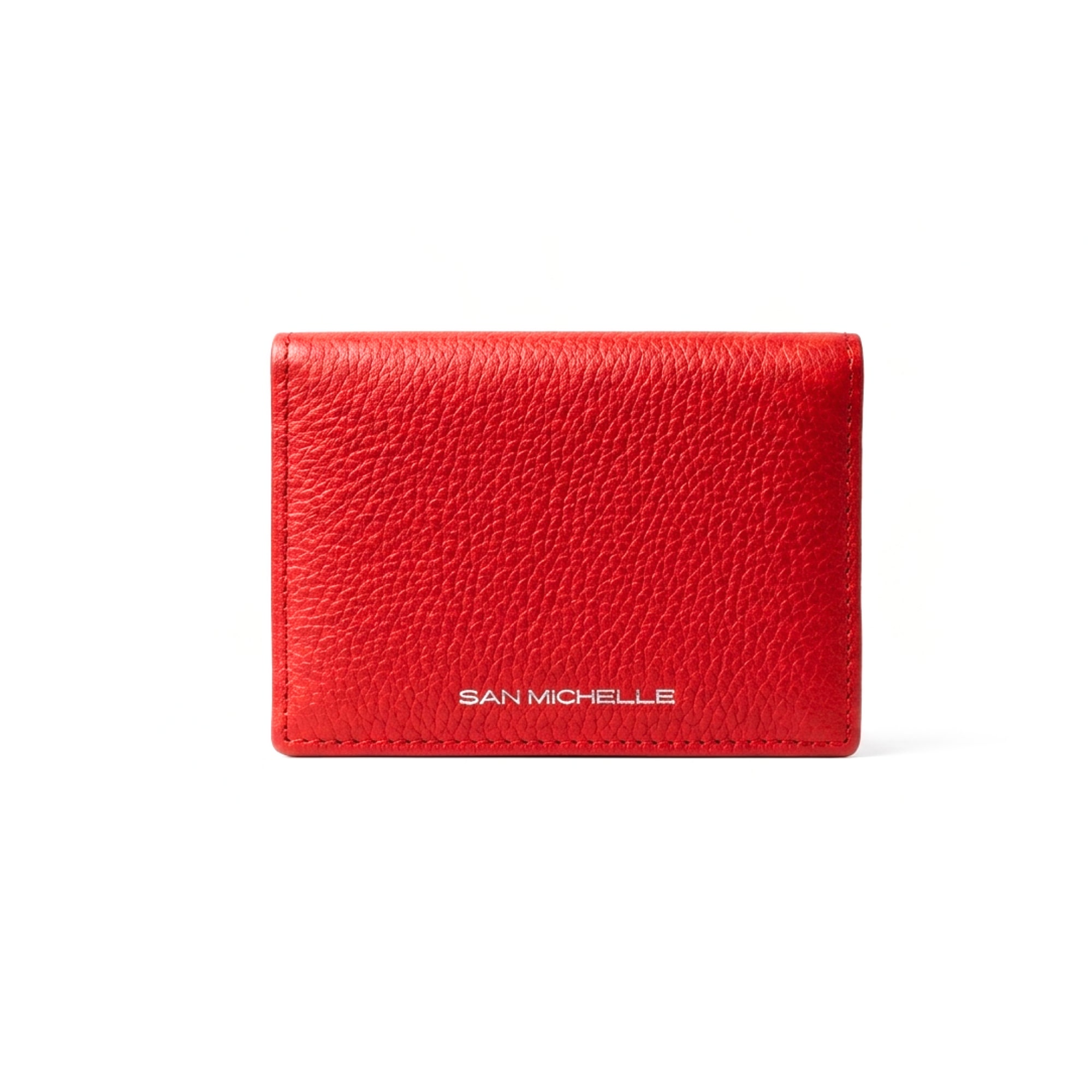 Daniel Leather Card Wallet - Red