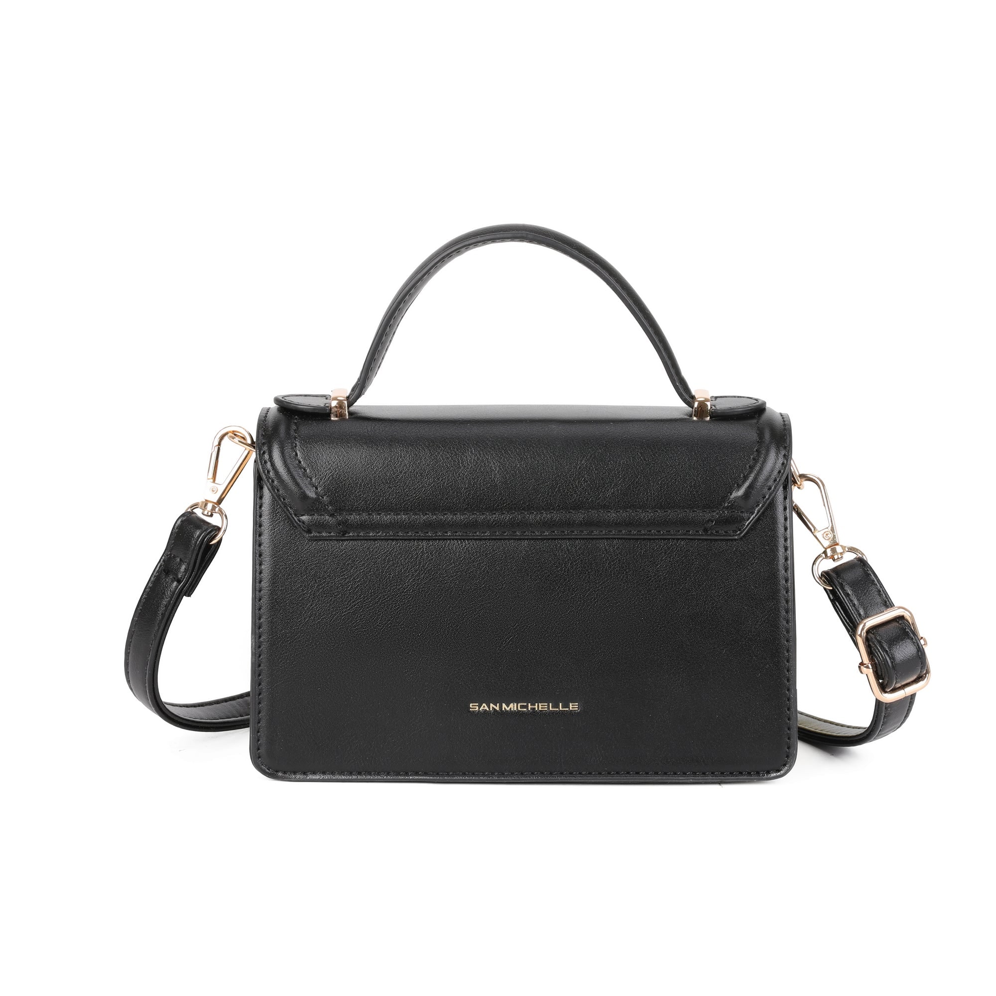 Debbie Small Top Handle Bag - Black view 3