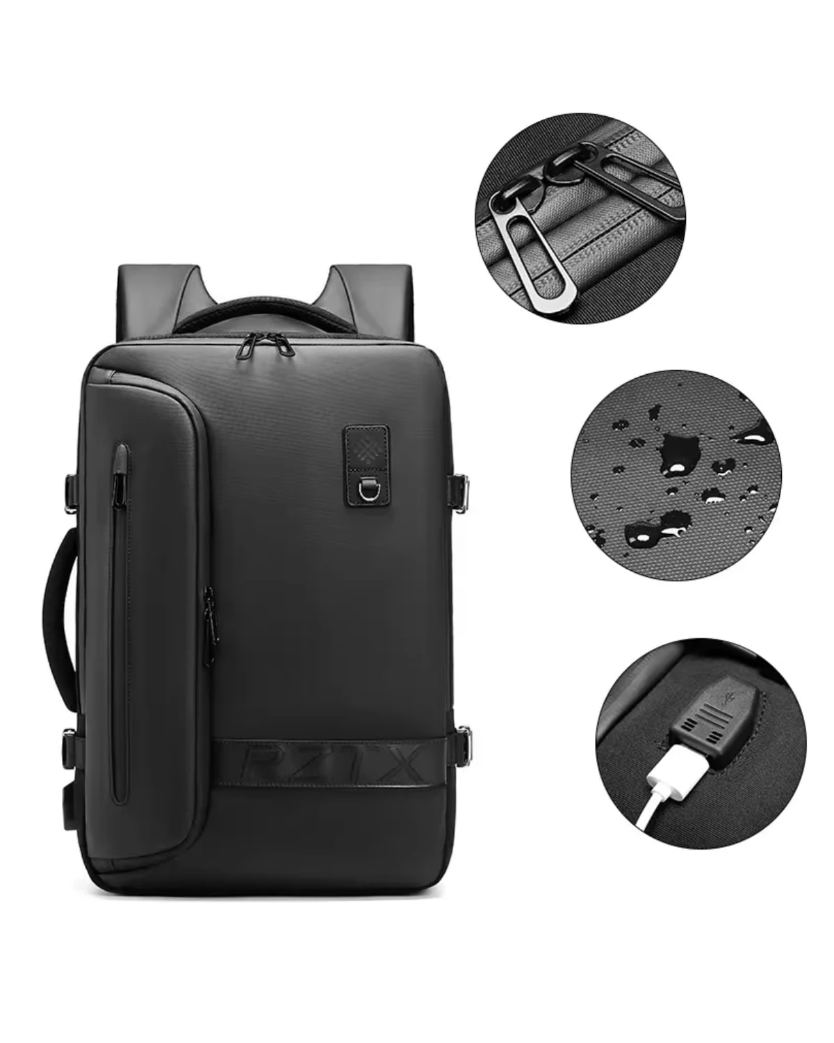 Echo Smart Backpack - Vacuum Compression & Fingerprint Locking System view 3