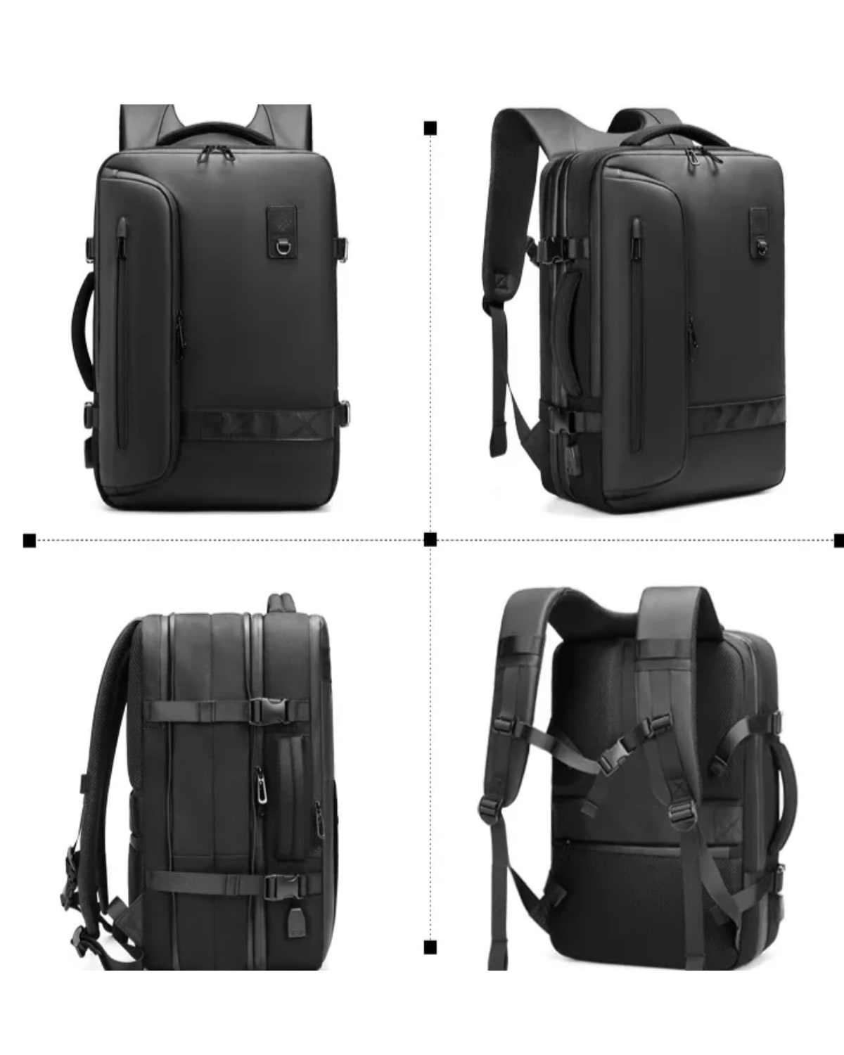 Echo Smart Backpack - Vacuum Compression & Fingerprint Locking System view 4