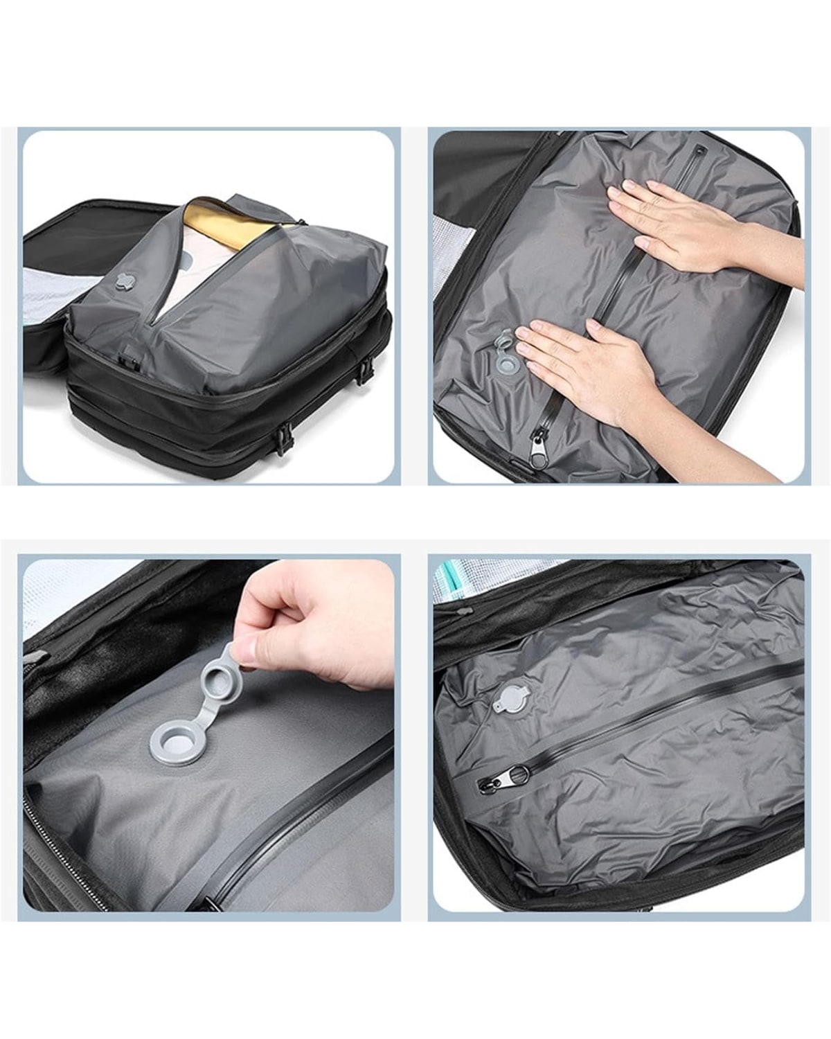 Echo Smart Backpack - Vacuum Compression & Fingerprint Locking System view 5