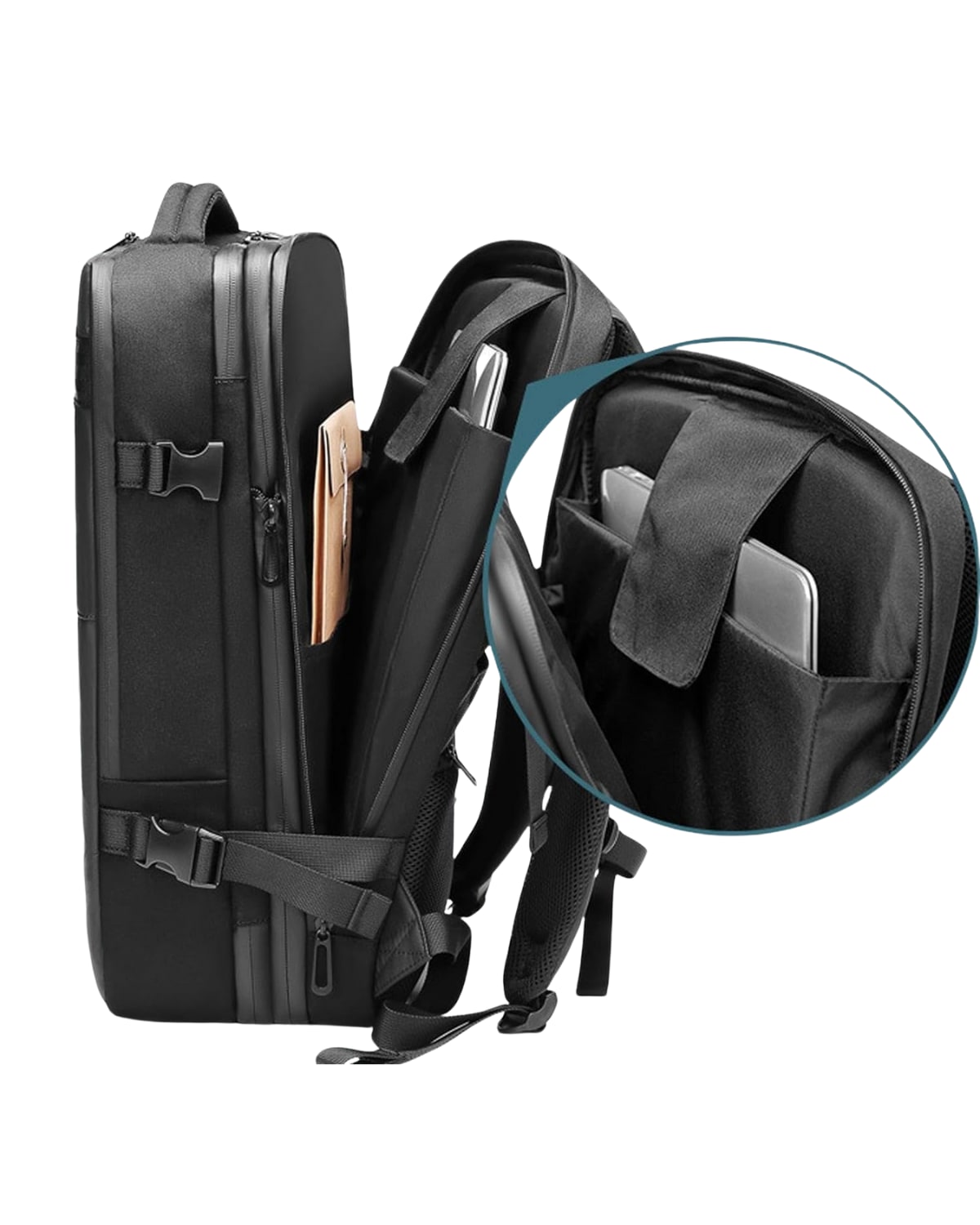 Echo Smart Backpack - Vacuum Compression & Fingerprint Locking System view 6