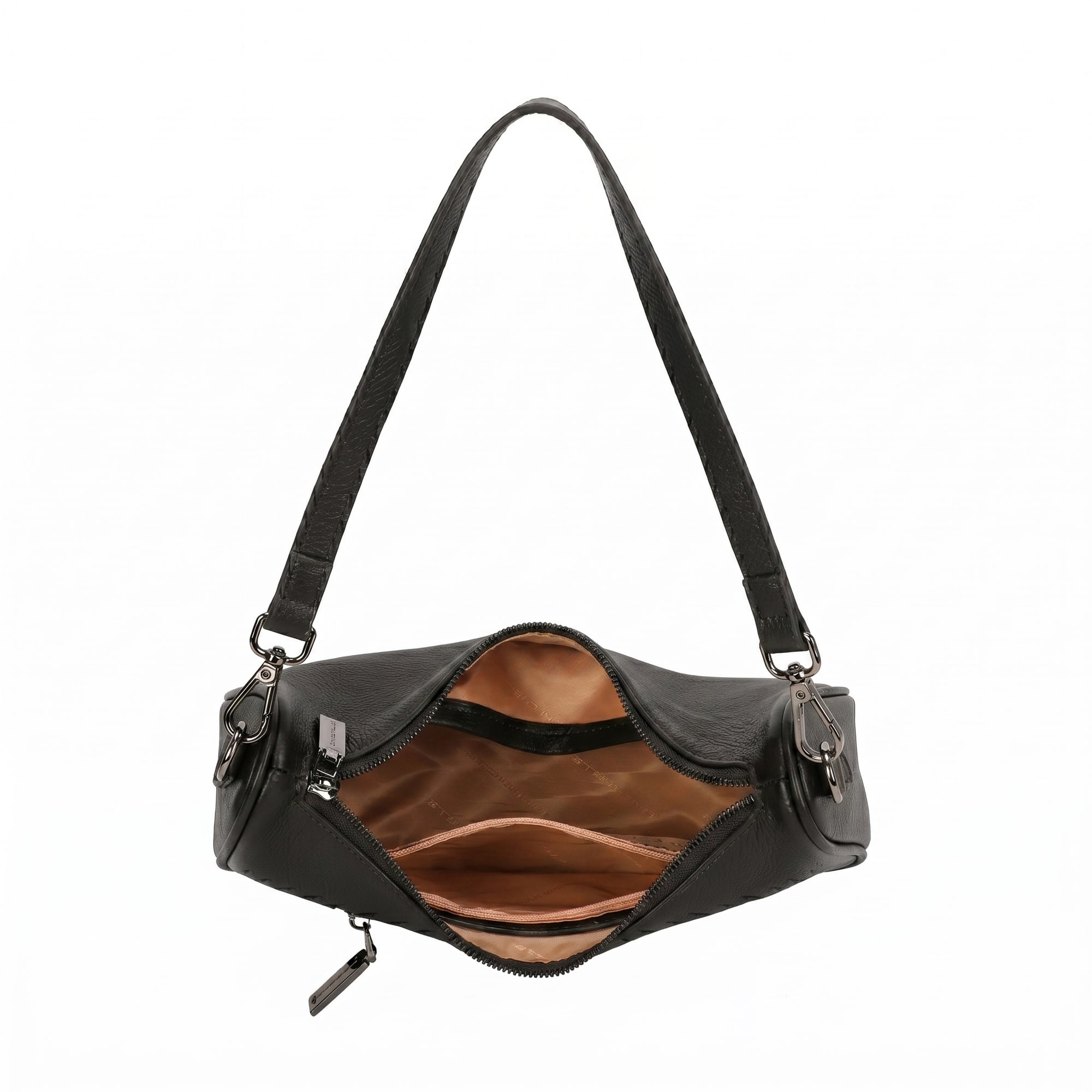 Elise Leather Shoulder Bag - Black view 4