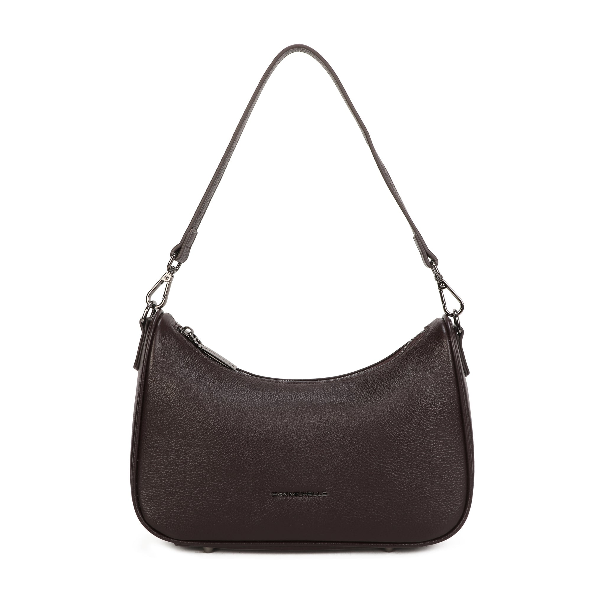 Elise Leather Shoulder Bag - Coffee