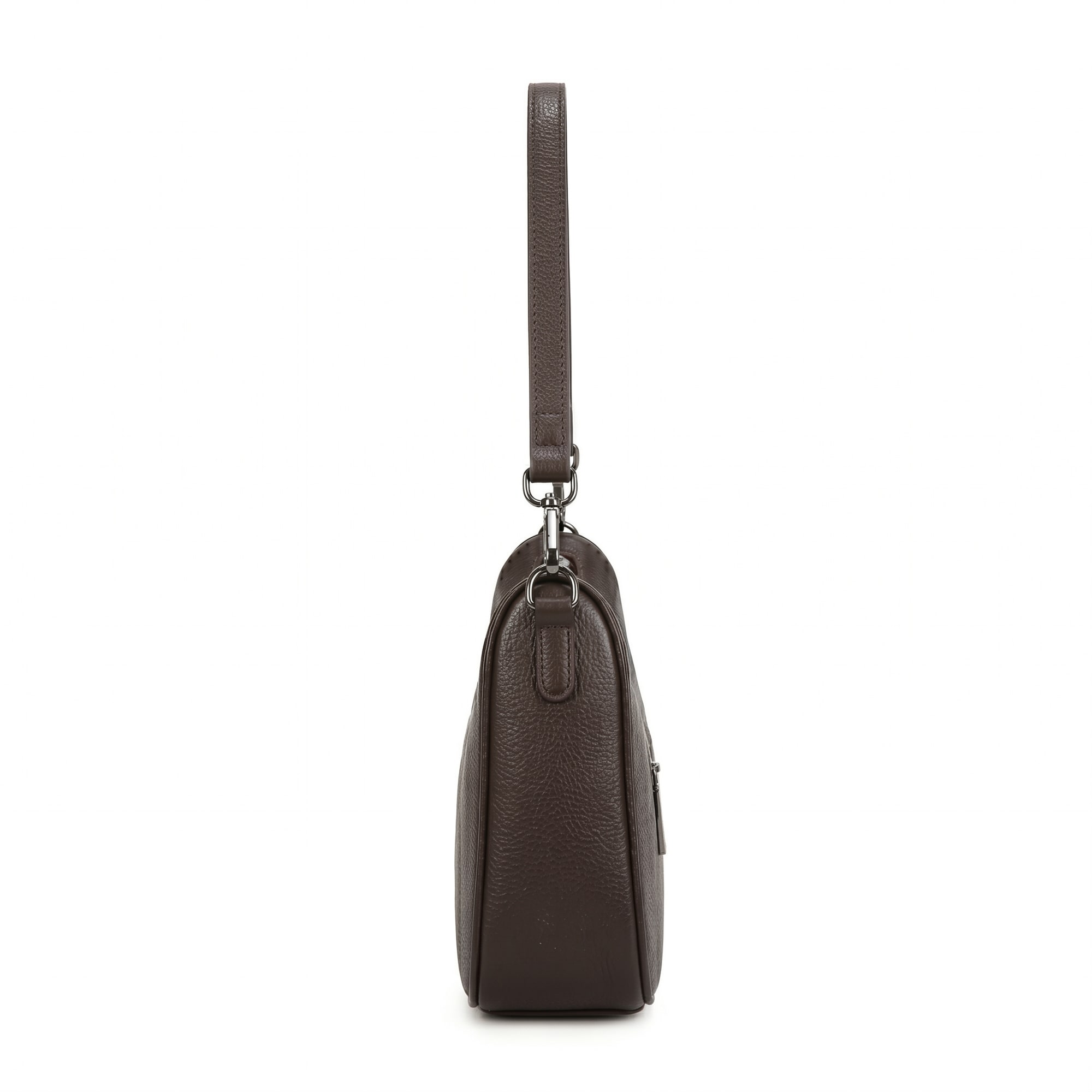Elise Leather Shoulder Bag - Coffee view 4