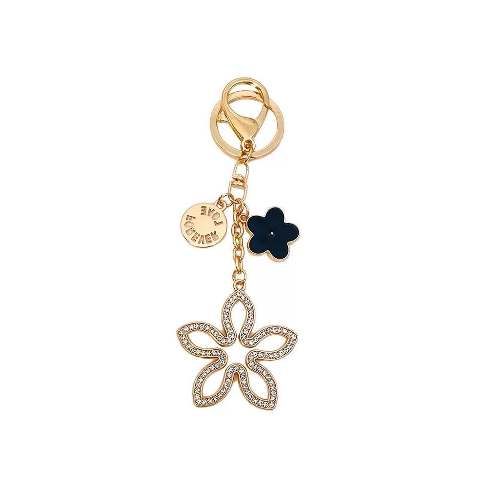 Flora Bag Charm - Black