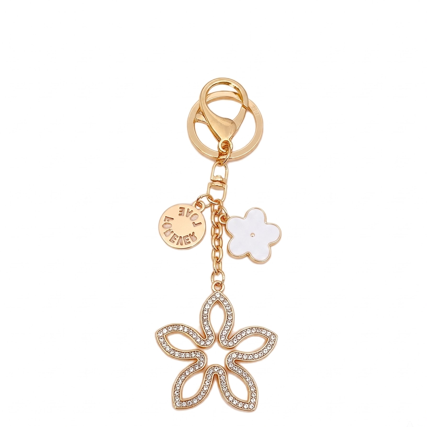 Flora Bag Charm - White