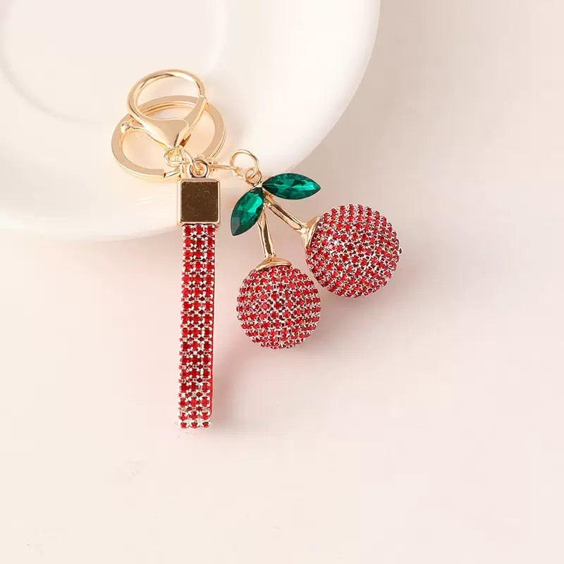 Glitzy Berry Bag Charm