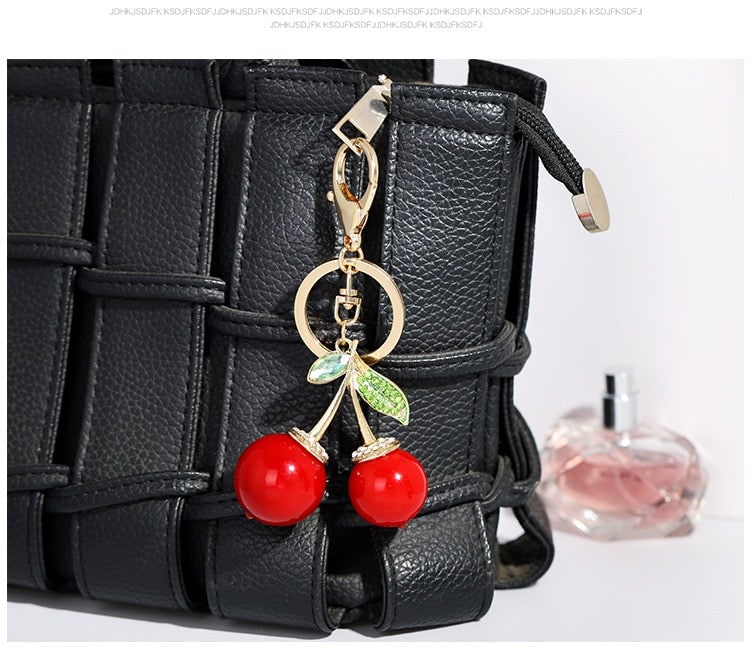 Glossy Cherry Bag Charm view 3